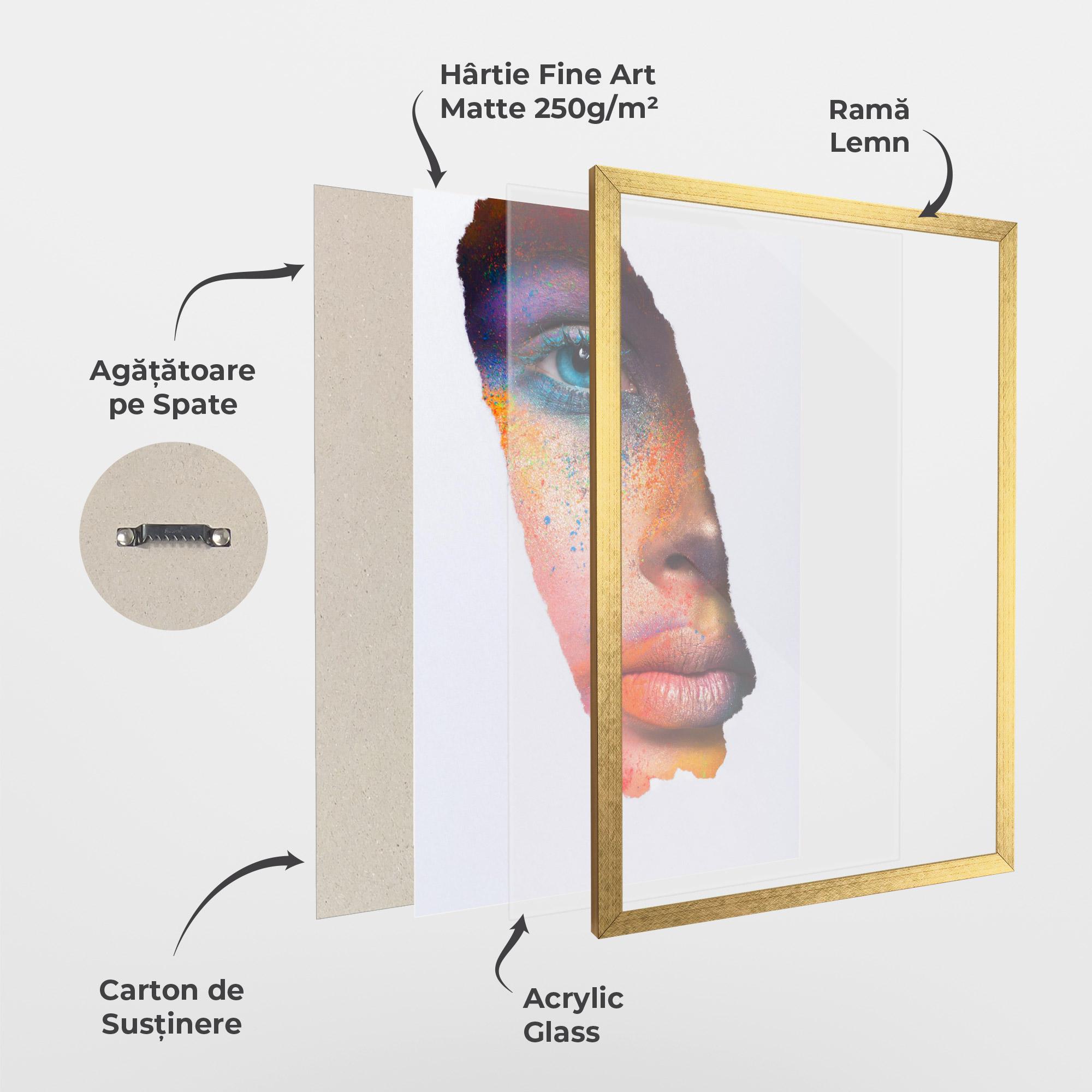 Poster Înrămat Blue Eyelashes Makeup mockup 1