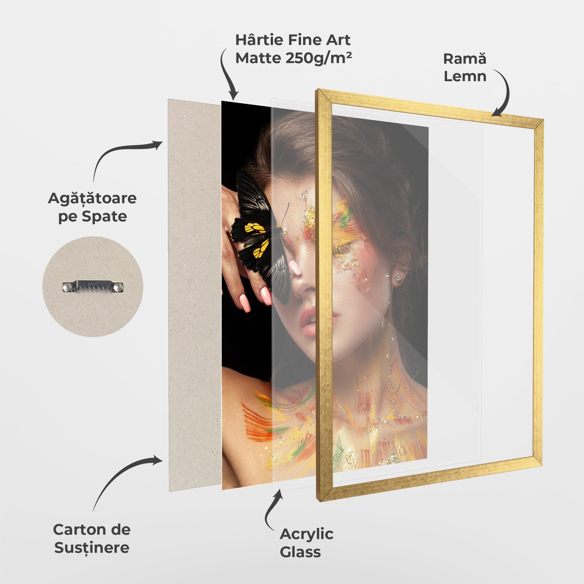 Poster Înrămat Butterflu Makeup mockup 1