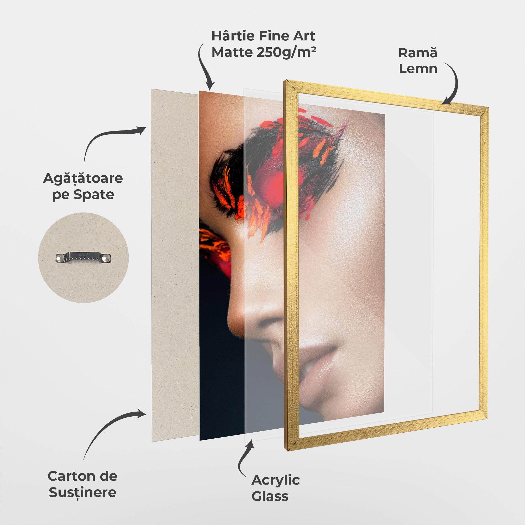 Poster Înrămat Fire Make Up mockup 1