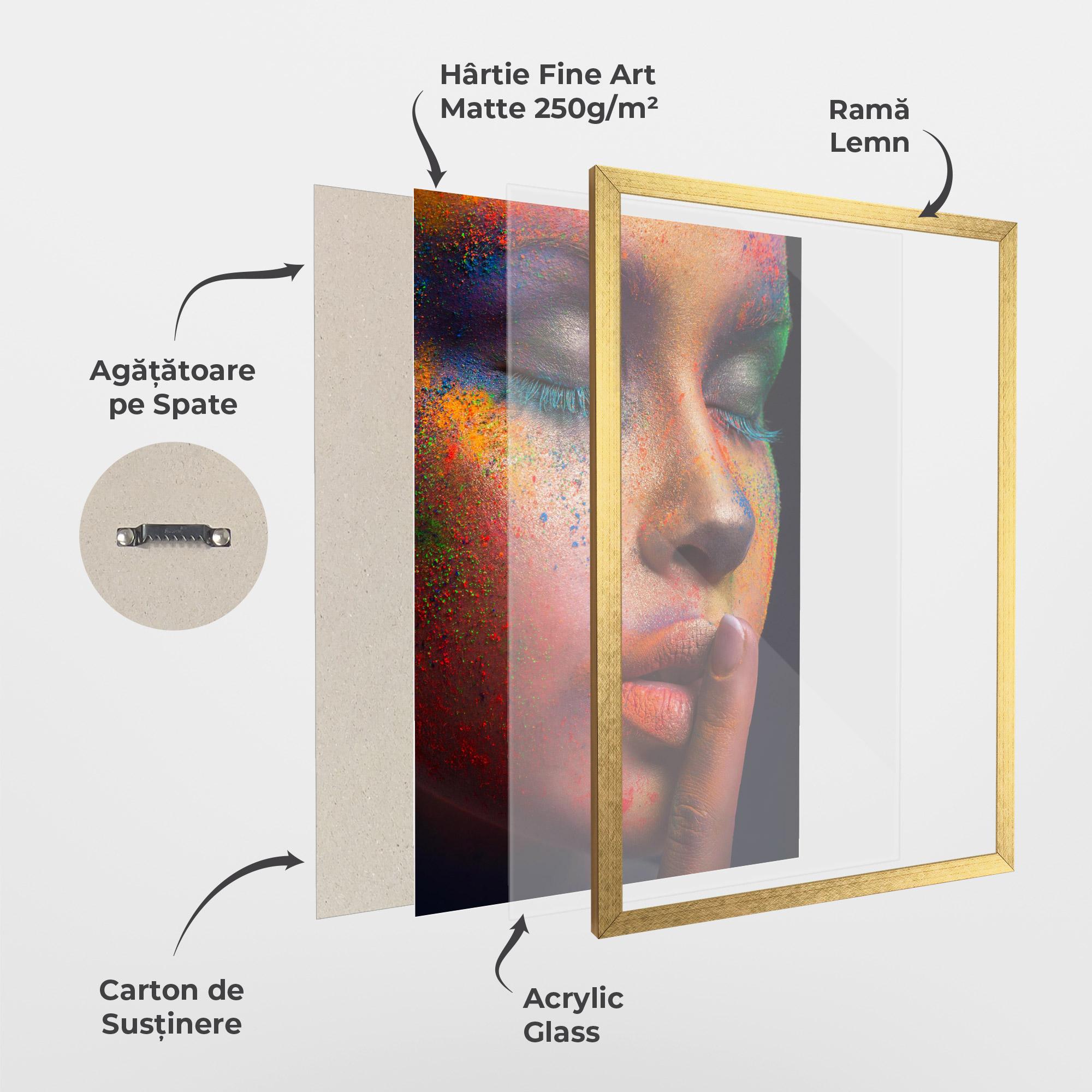 Poster Înrămat Makeup Splash Color mockup 1