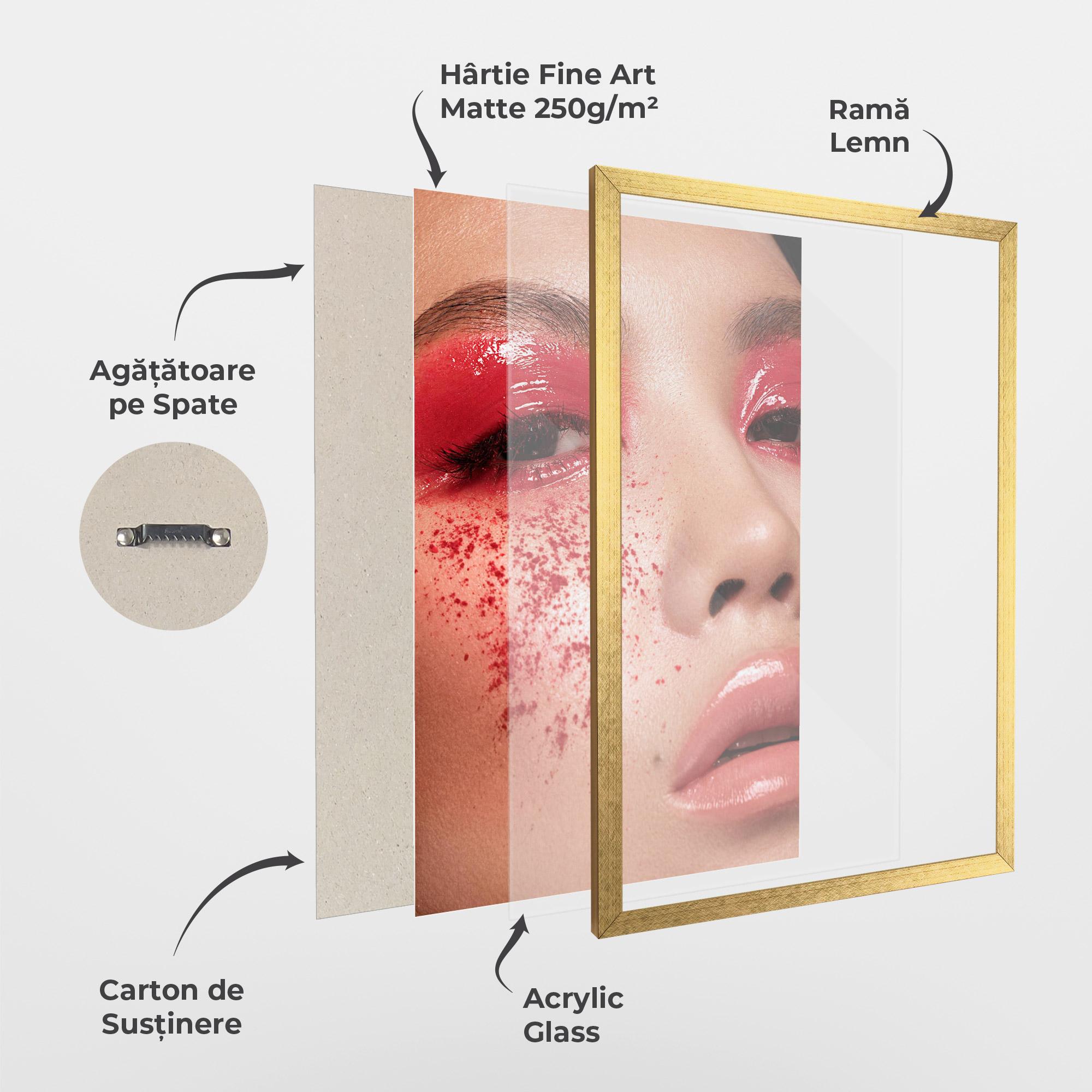 Poster Înrămat Pretty Asian Makeup mockup 1