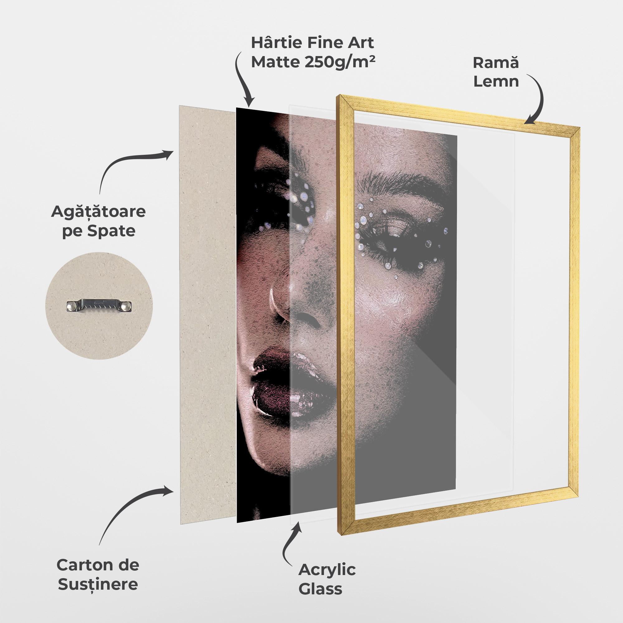 Poster Înrămat Pretty Crystal Makeup mockup 1