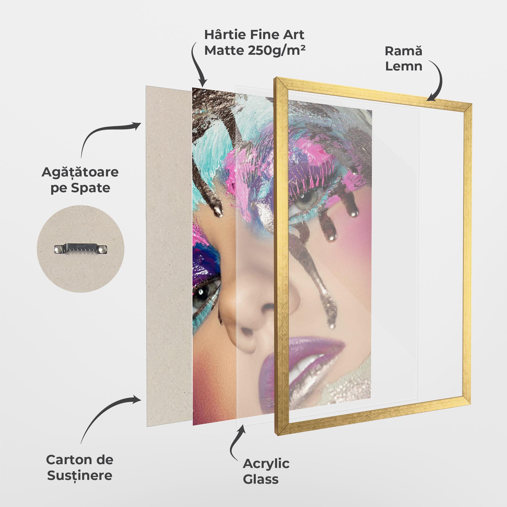 Poster Înrămat Pretty Pink Eyelashes mockup 1