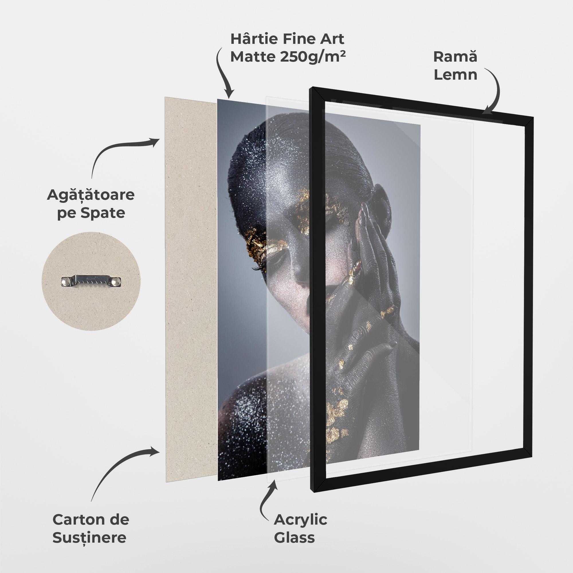 Poster Înrămat Black Artistic Makeup mockup 1