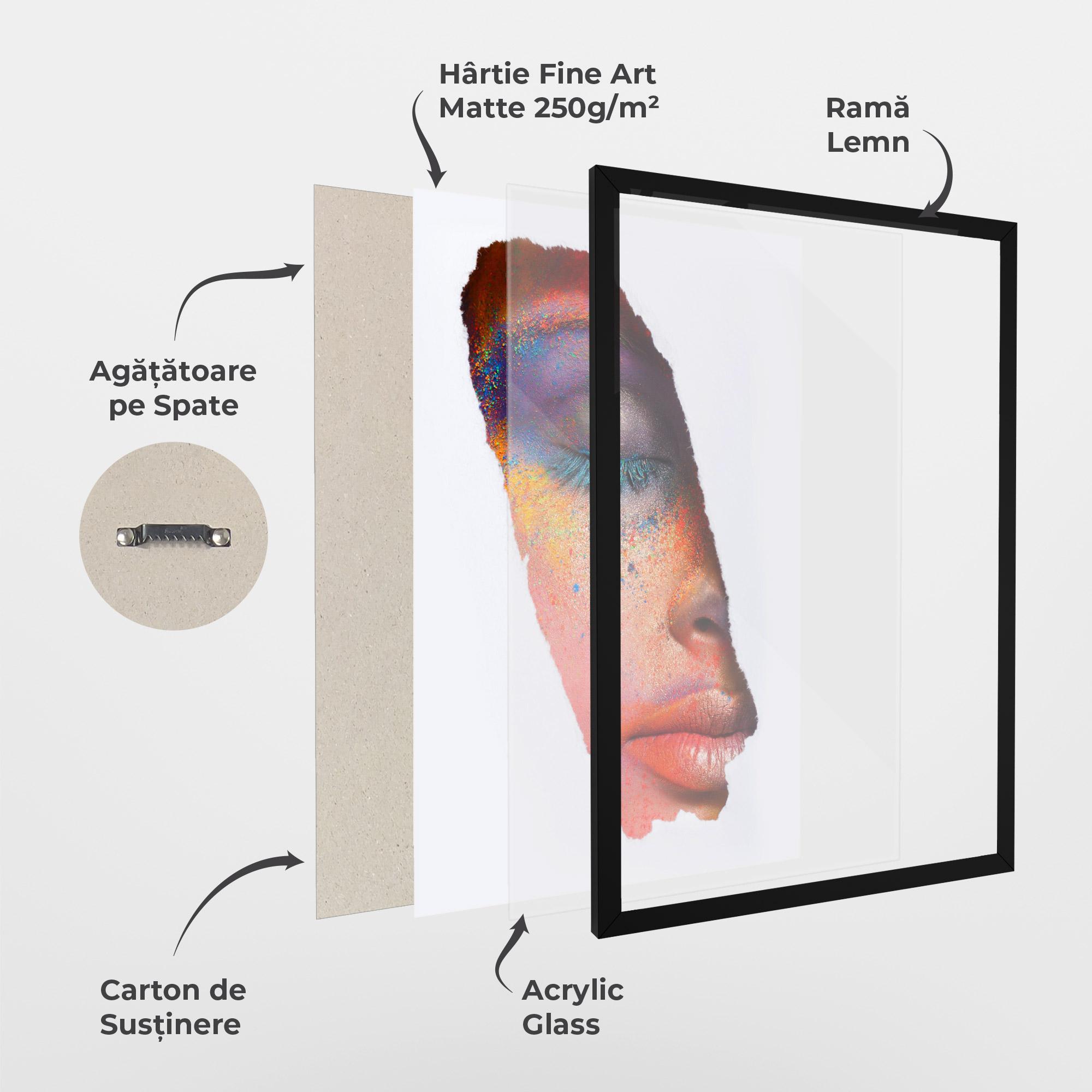 Poster Înrămat Blue Eyelashes mockup 1