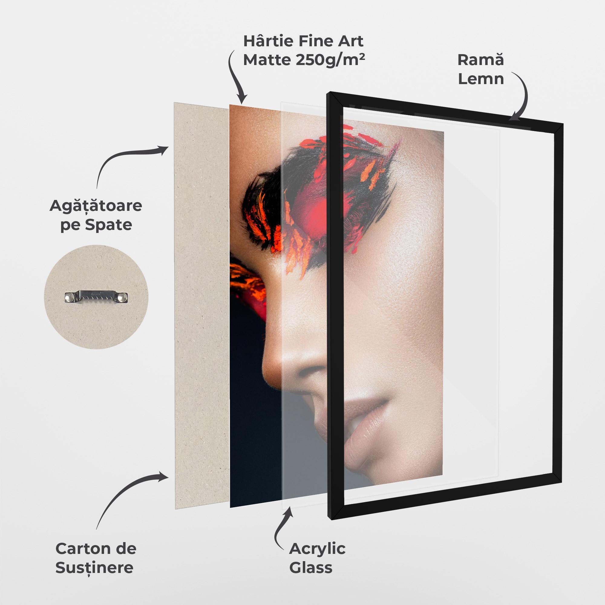 Poster Înrămat Fire Make Up mockup 1
