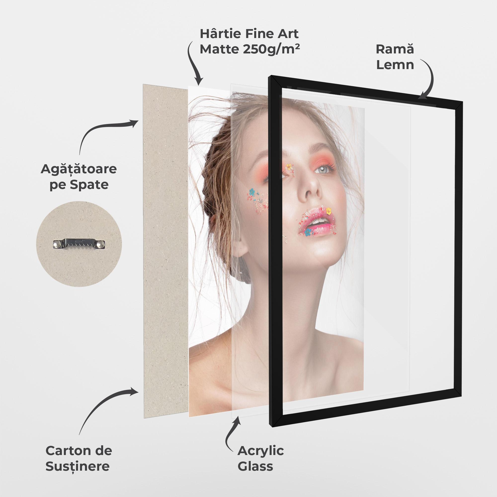 Poster Înrămat Lips Flower mockup 1