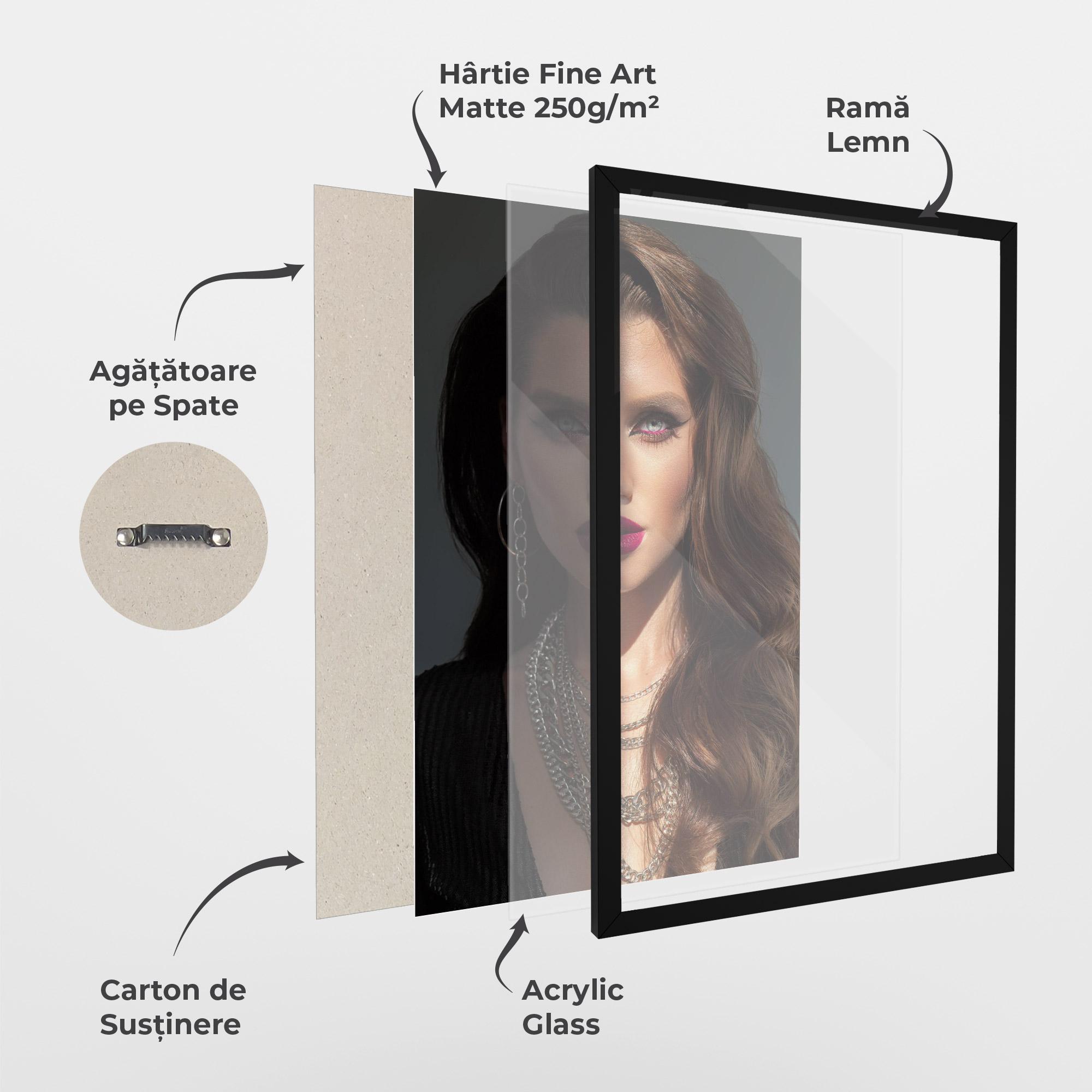 Poster Înrămat Model Makeup mockup 1