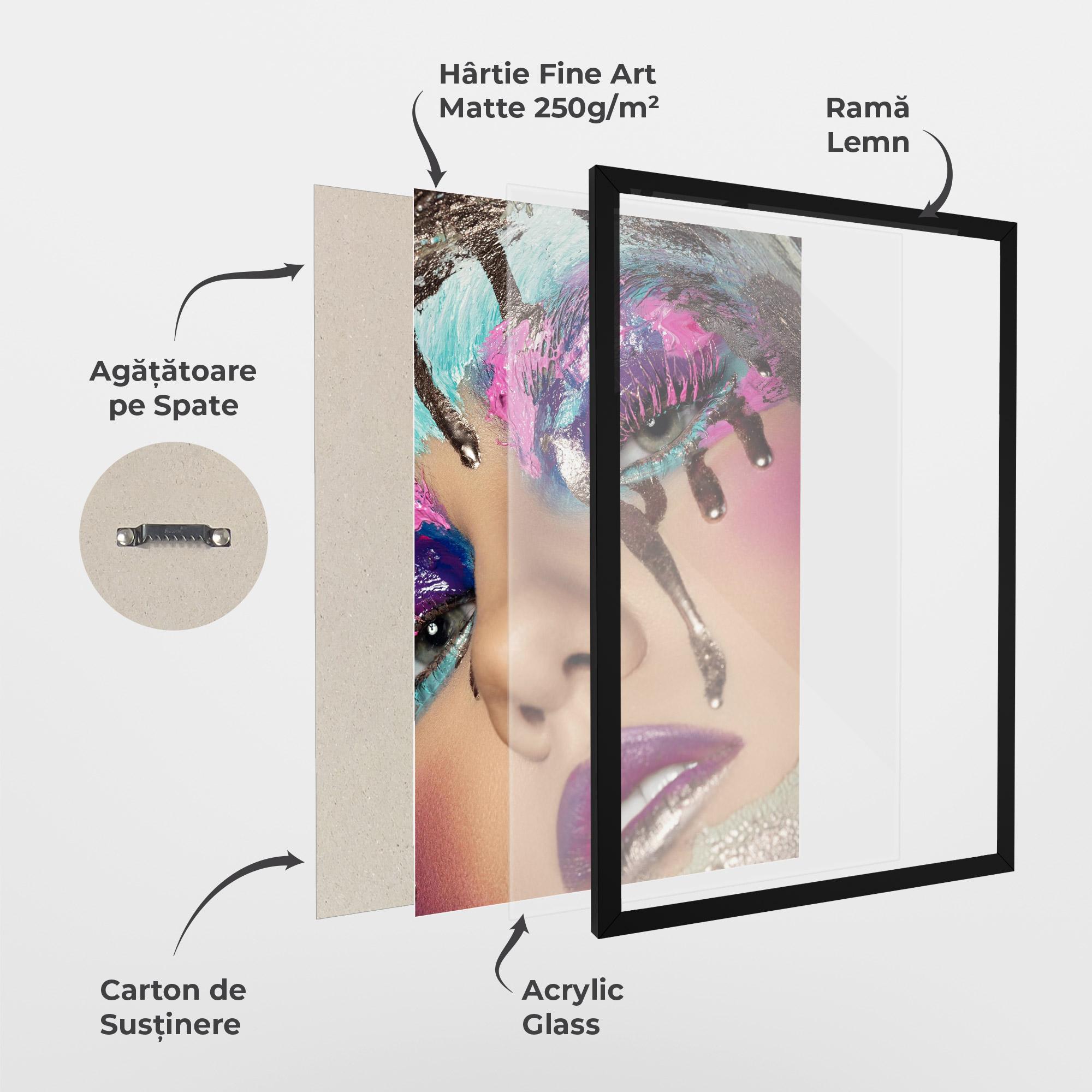 Poster Înrămat Pretty Pink Eyelashes mockup 1