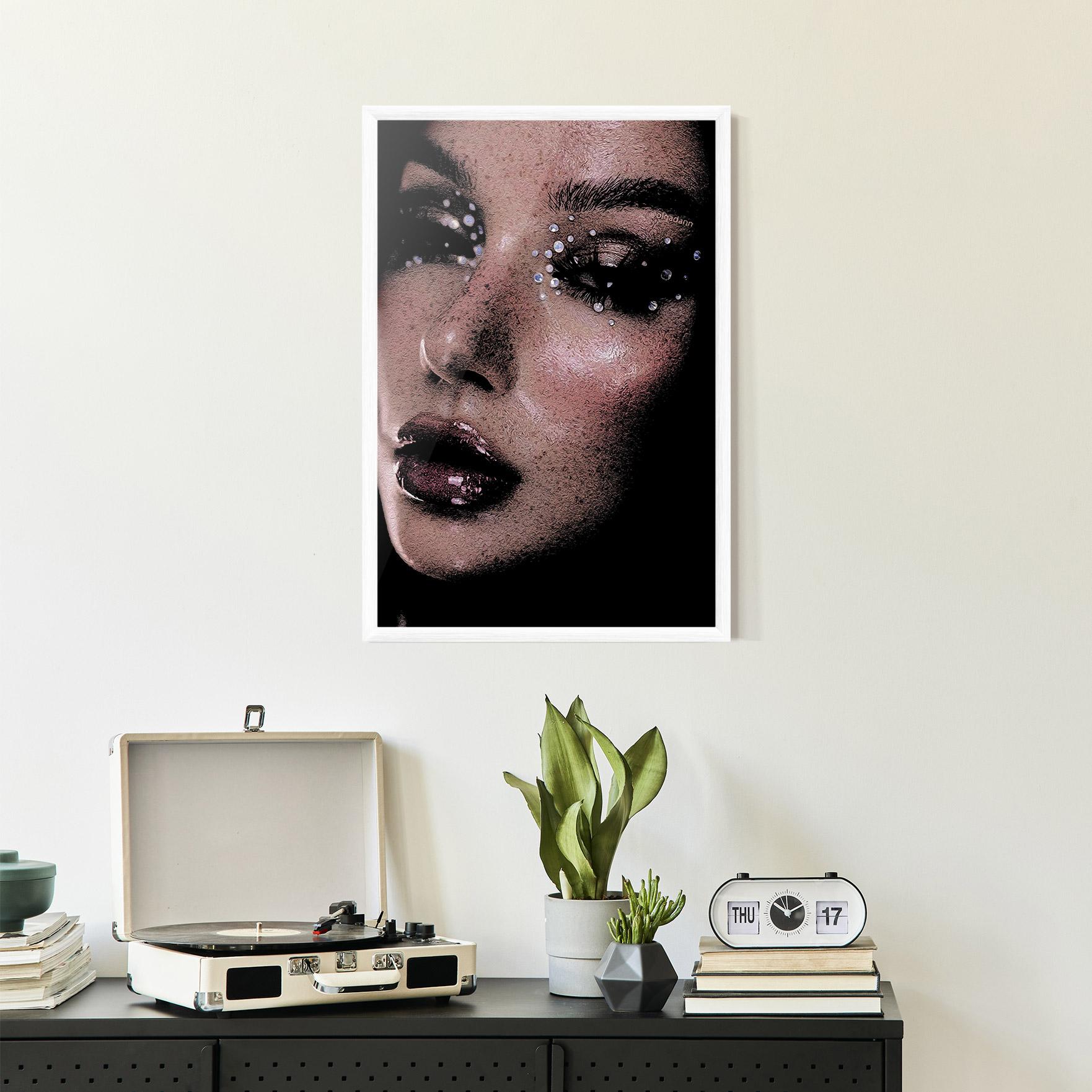 Poster Înrămat Pretty Crystal Makeup mockup 2