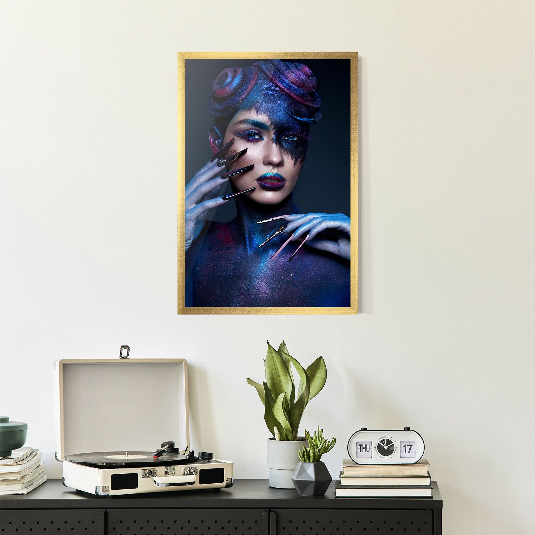 Galaxy Hair Girl mockup 2