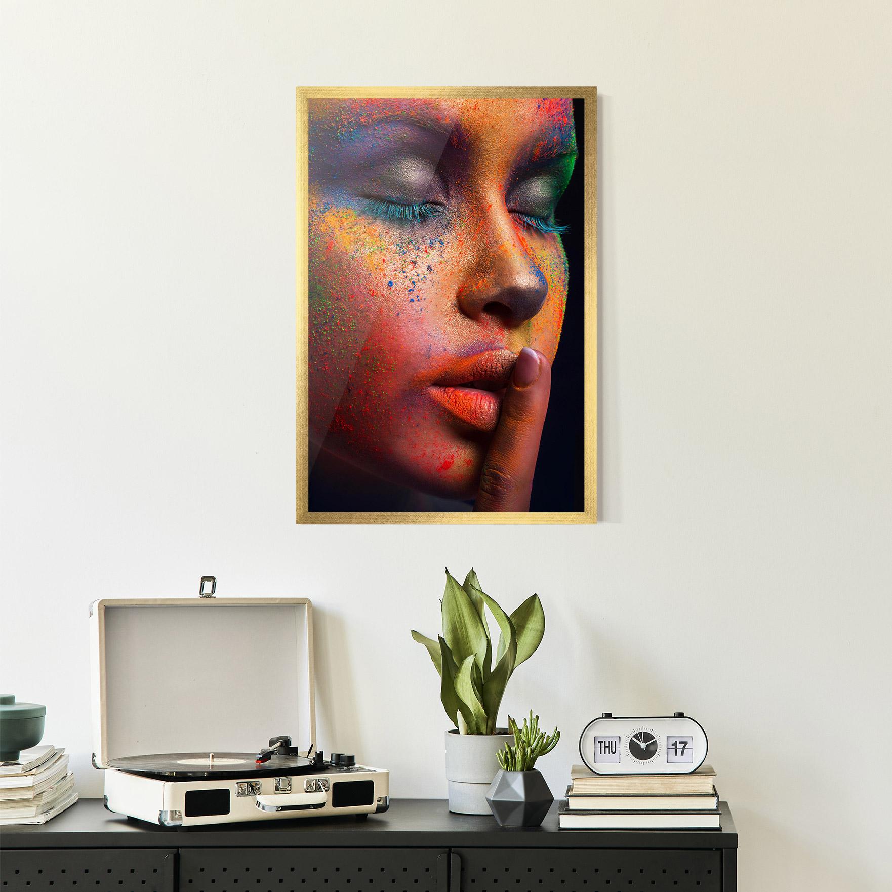 Poster Înrămat Makeup Splash Color mockup 2