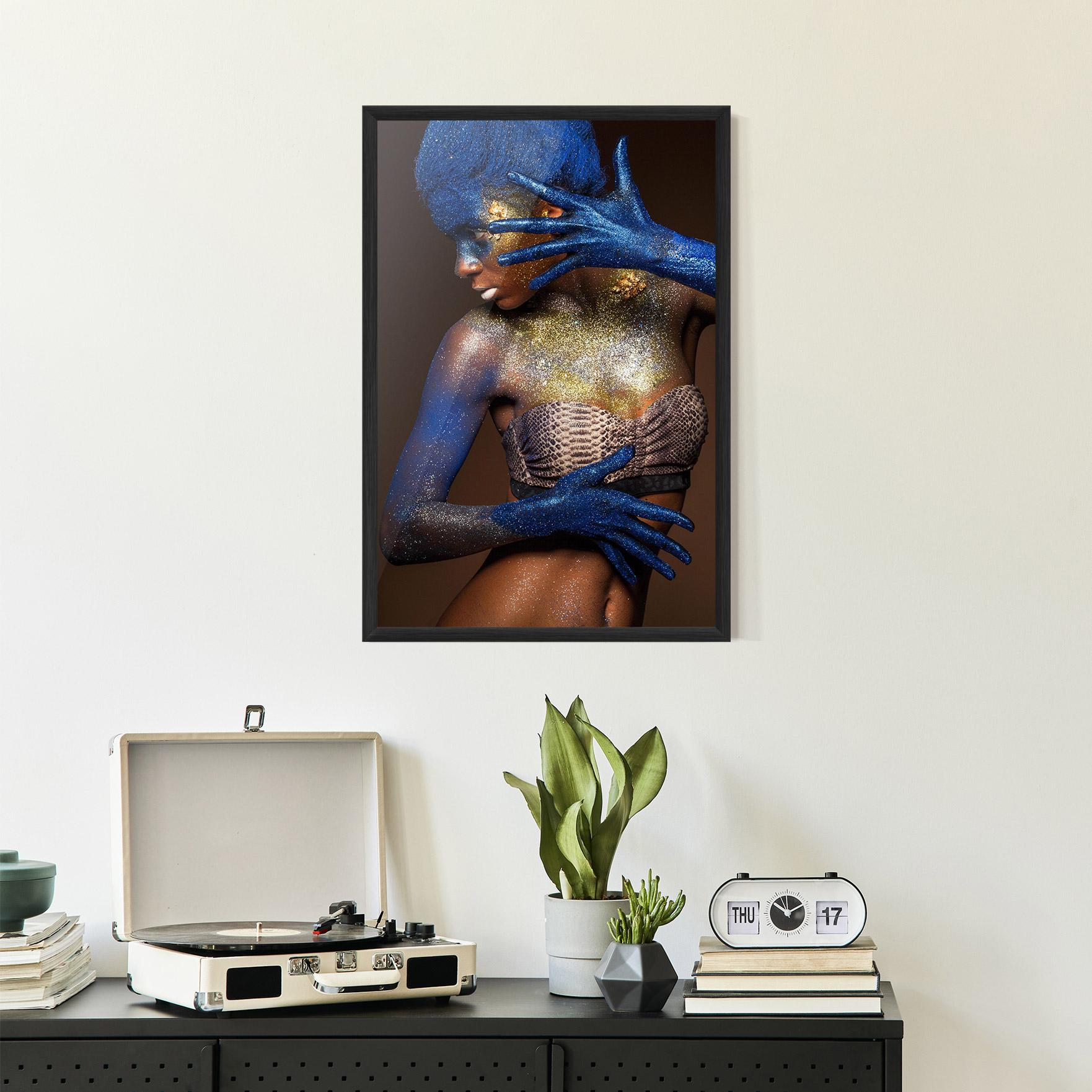 Poster Înrămat Blue Hair Make Up mockup 2