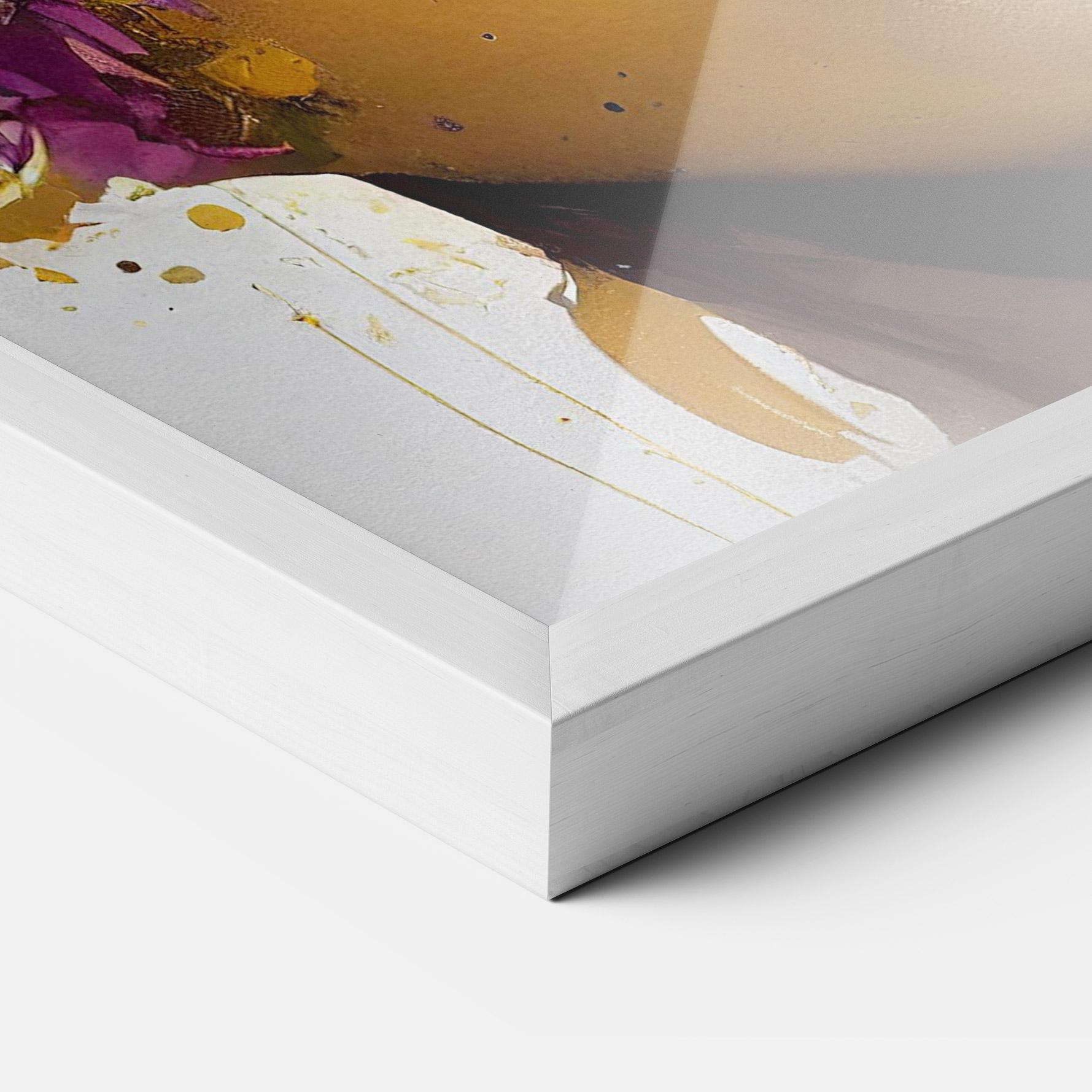 Poster Înrămat Yellow Black Lips Makeup mockup 3