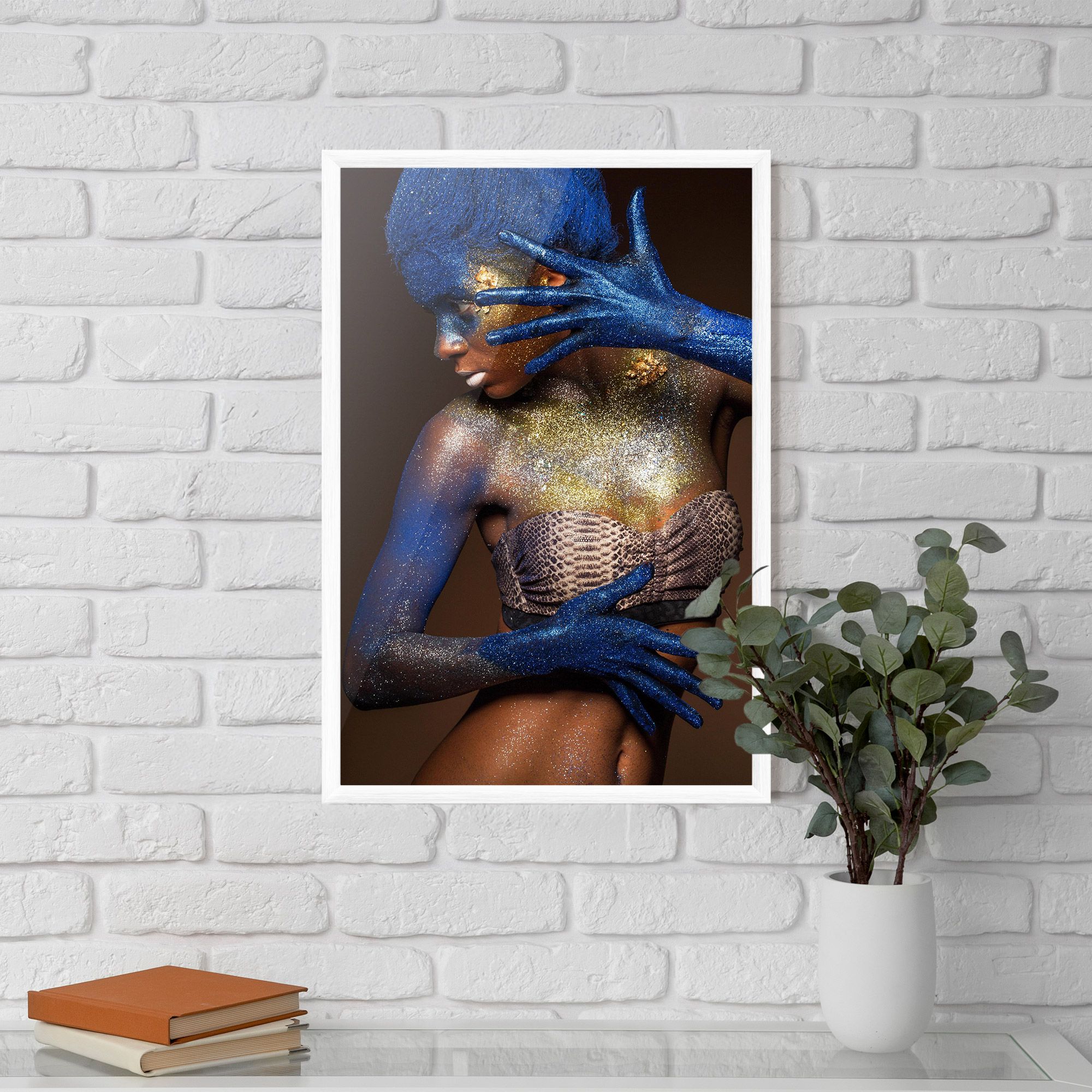 Blue Hair Make Up mockup 5