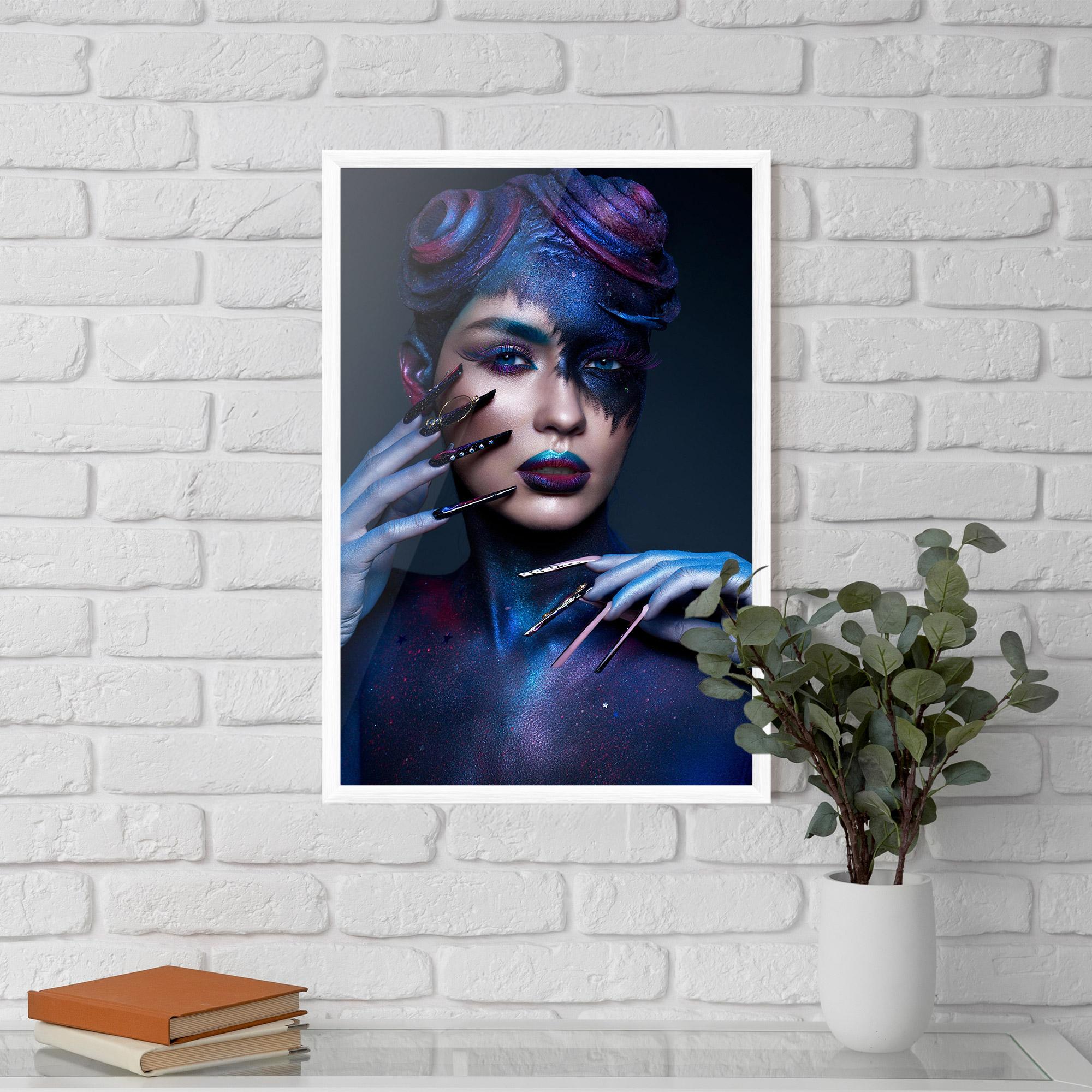 Poster Înrămat Galaxy Hair Girl mockup 5