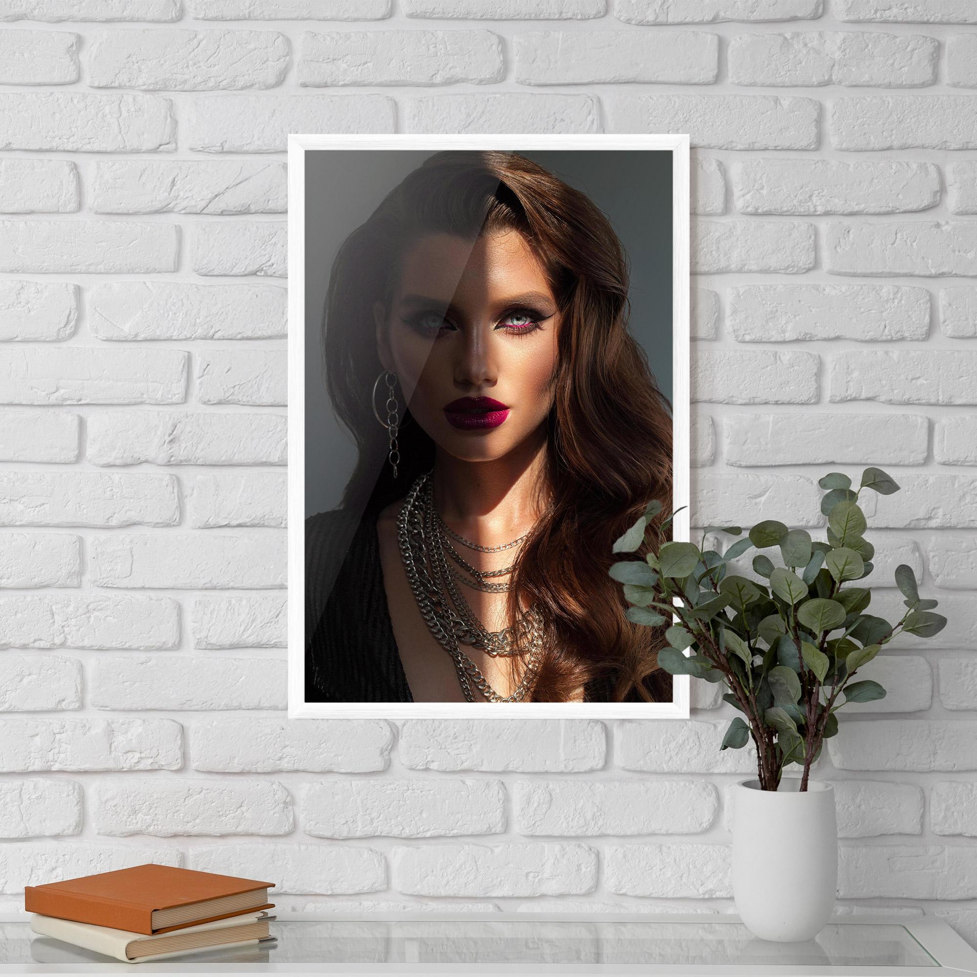 Poster Înrămat Model Makeup mockup 5