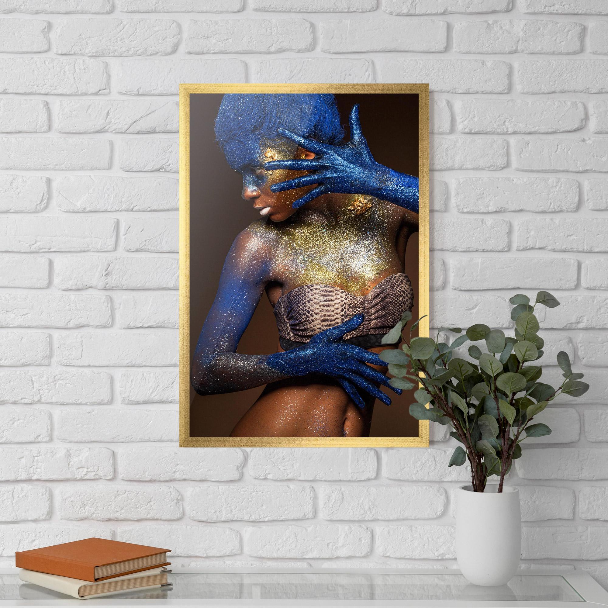 Poster Înrămat Blue Hair Make Up mockup 5