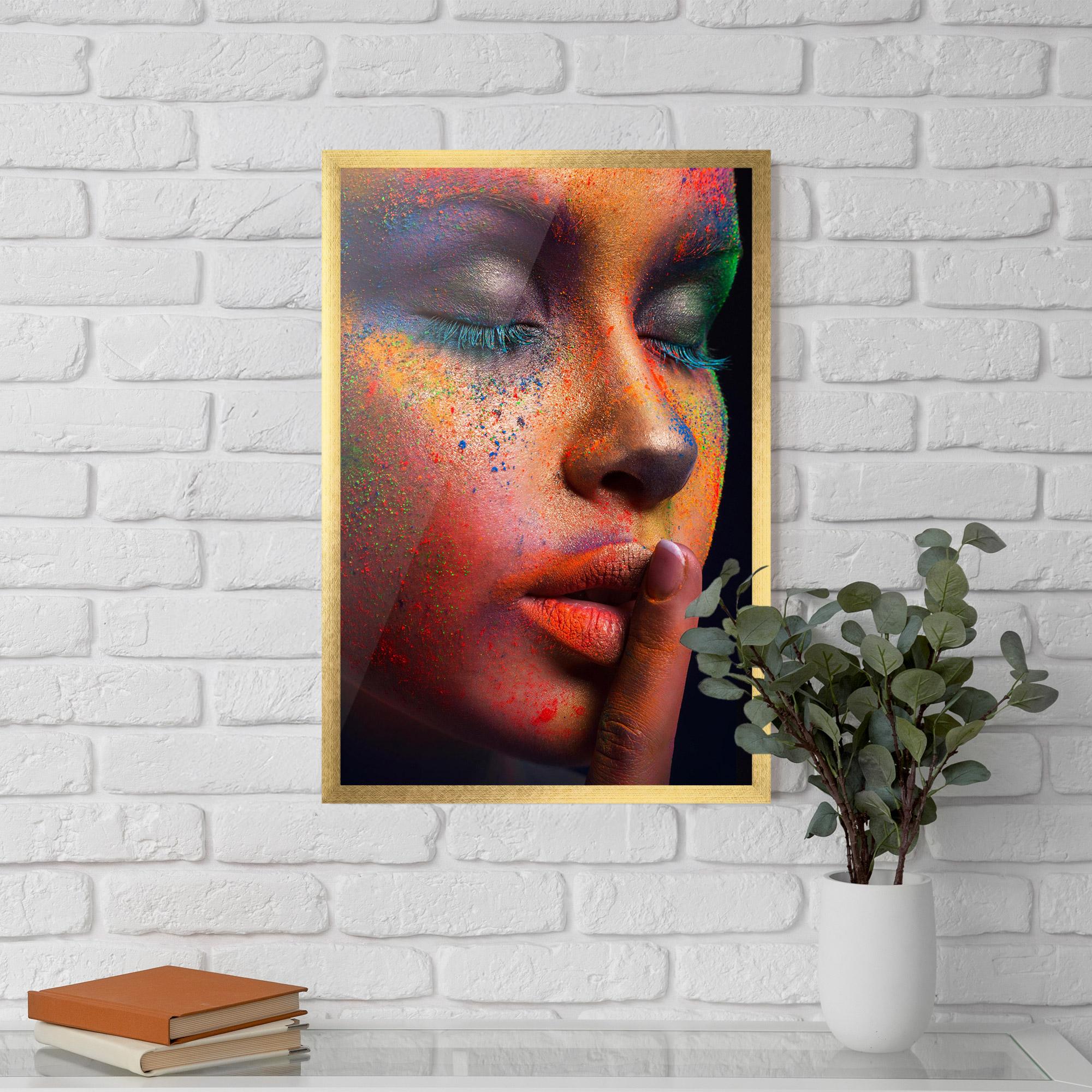 Poster Înrămat Makeup Splash Color mockup 5