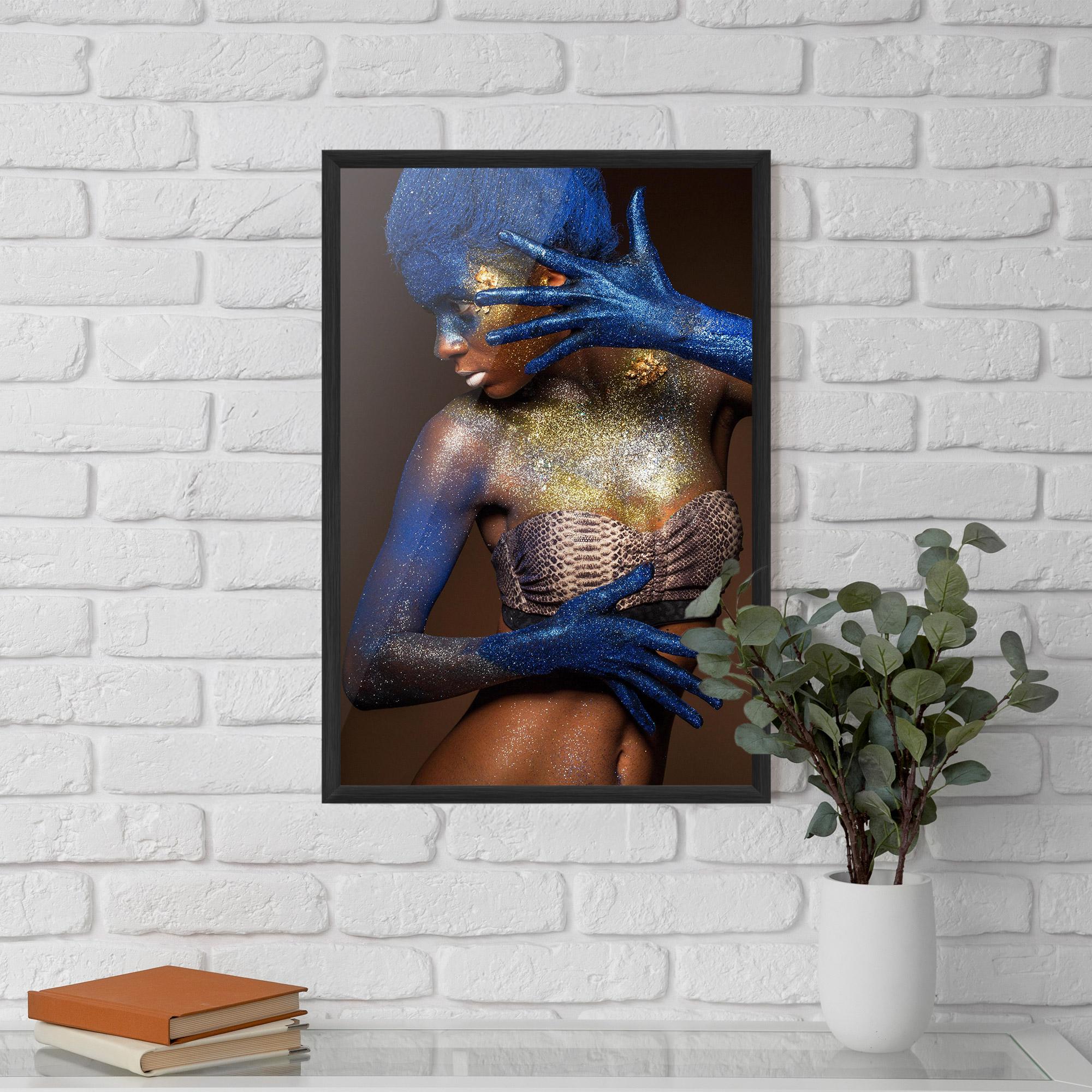 Poster Înrămat Blue Hair Make Up mockup 5