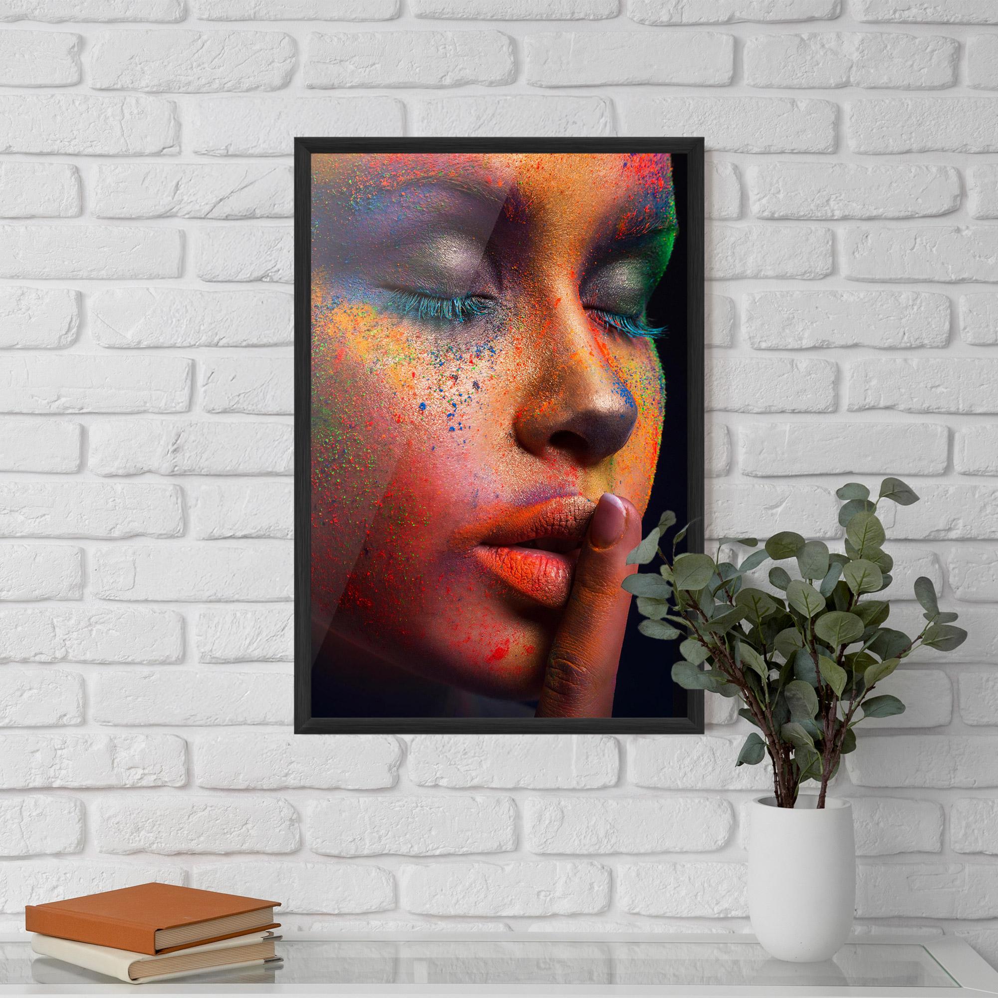 Poster Înrămat Makeup Splash Color mockup 5