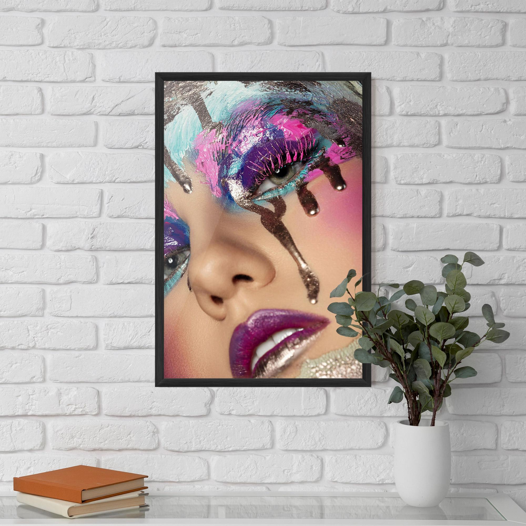 Poster Înrămat Pretty Pink Eyelashes mockup 5