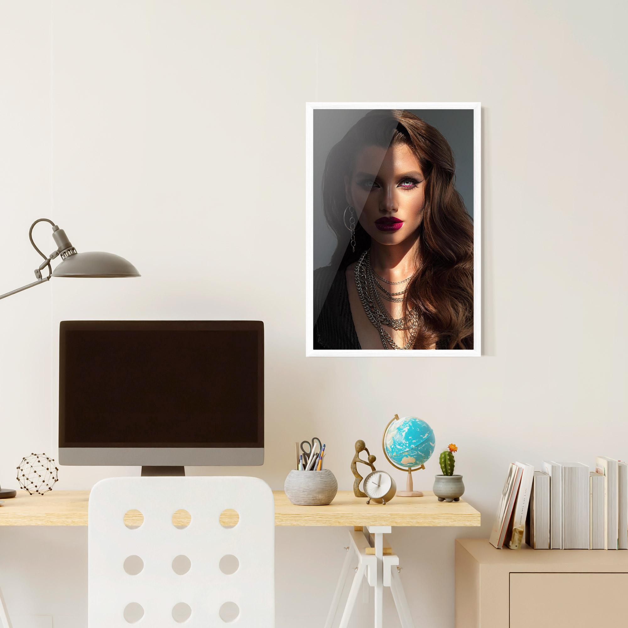 Poster Înrămat Model Makeup mockup 6