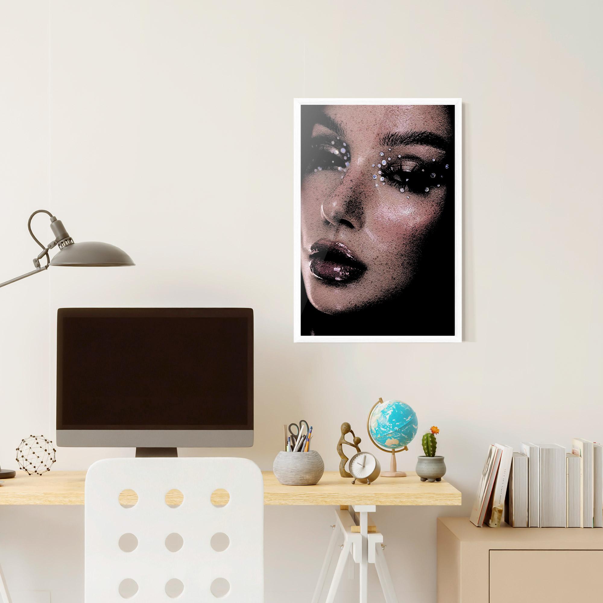 Poster Înrămat Pretty Crystal Makeup mockup 6