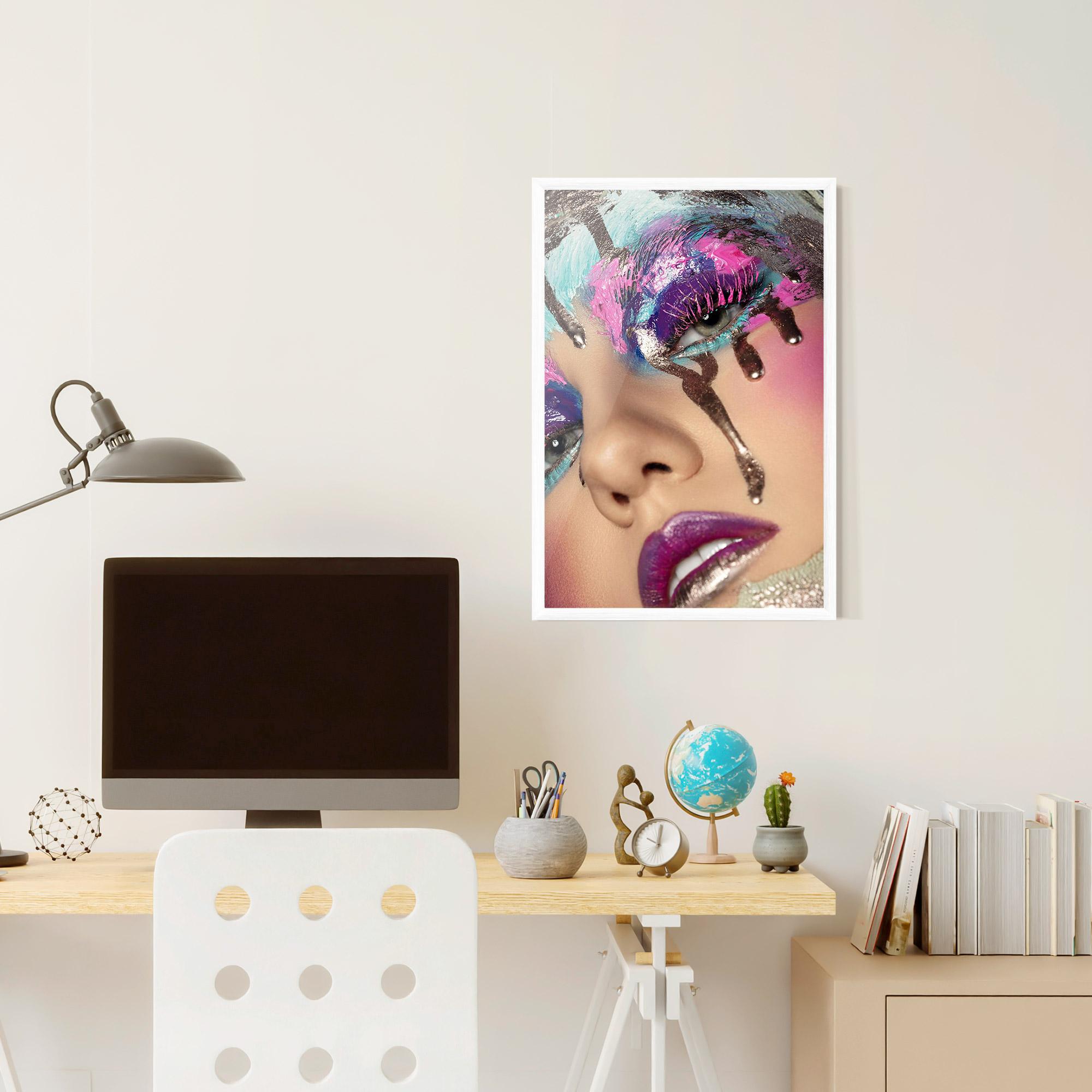 Poster Înrămat Pretty Pink Eyelashes mockup 6