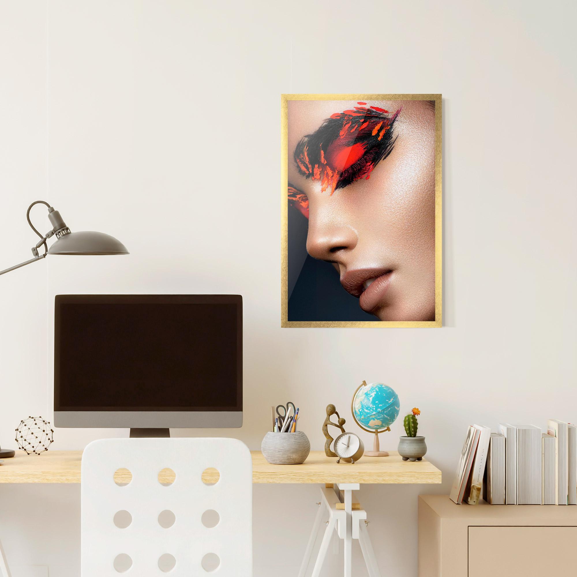 Poster Înrămat Fire Make Up mockup 6