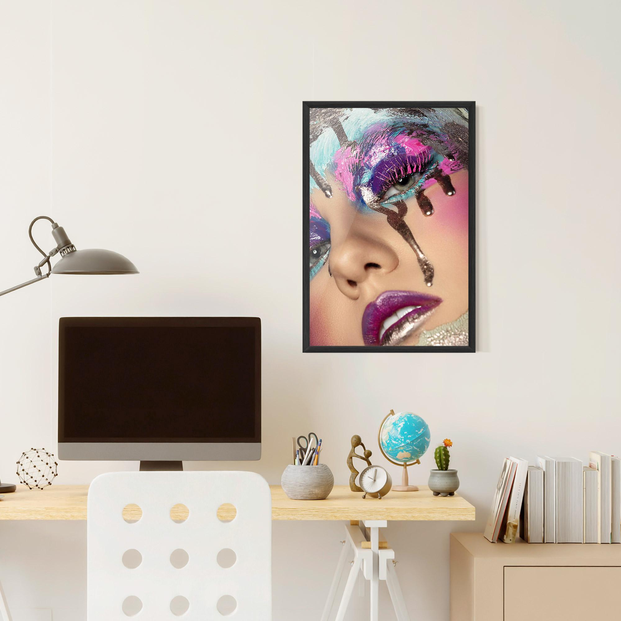 Poster Înrămat Pretty Pink Eyelashes mockup 6