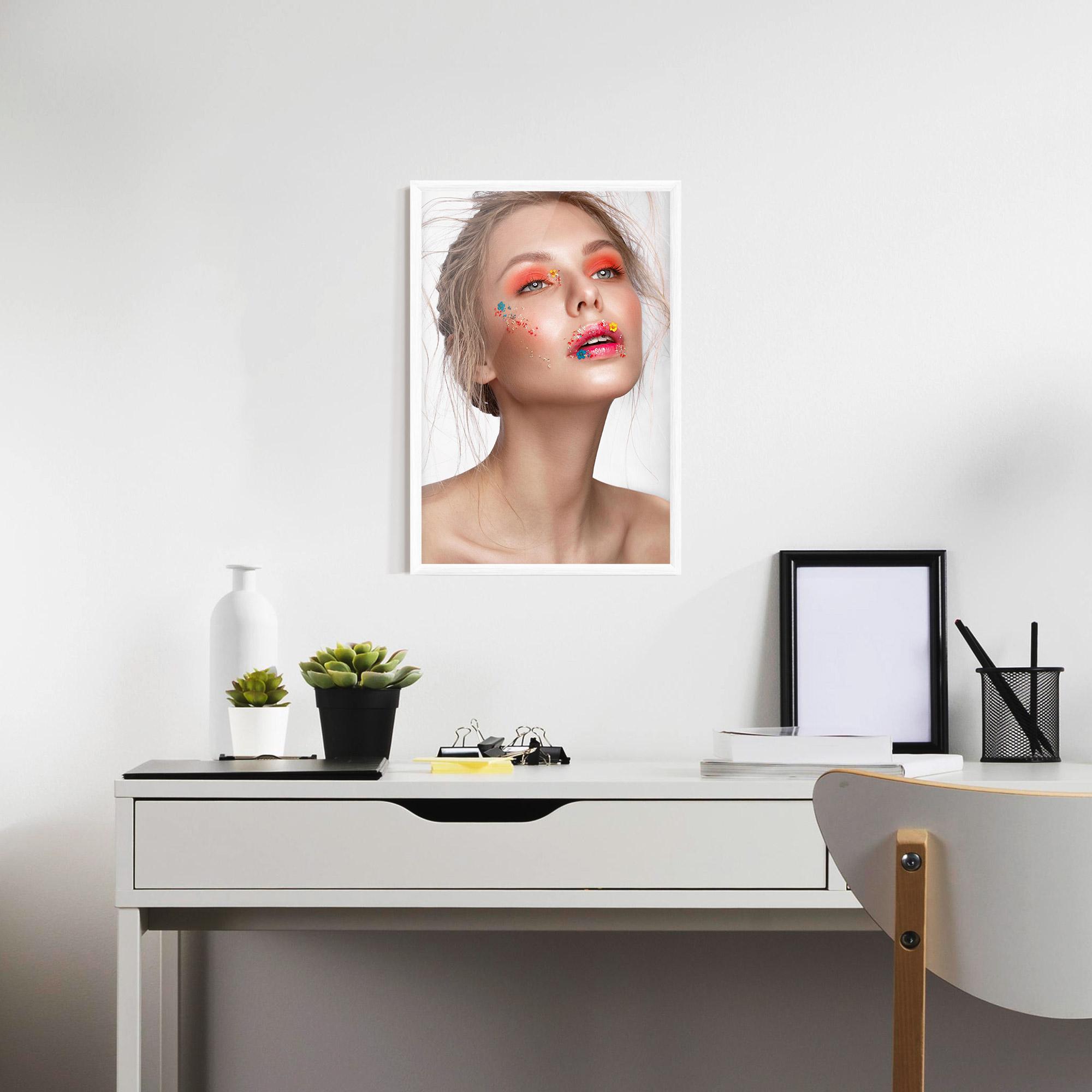 Poster Înrămat Lips Flower mockup 7