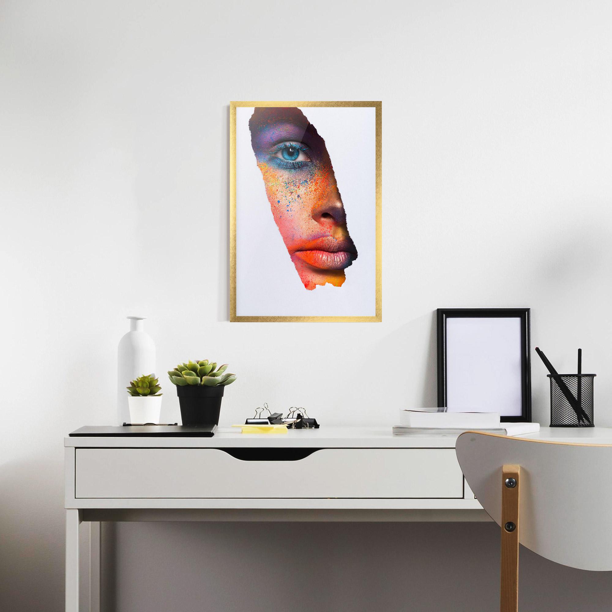 Poster Înrămat Blue Eyelashes Makeup mockup 7