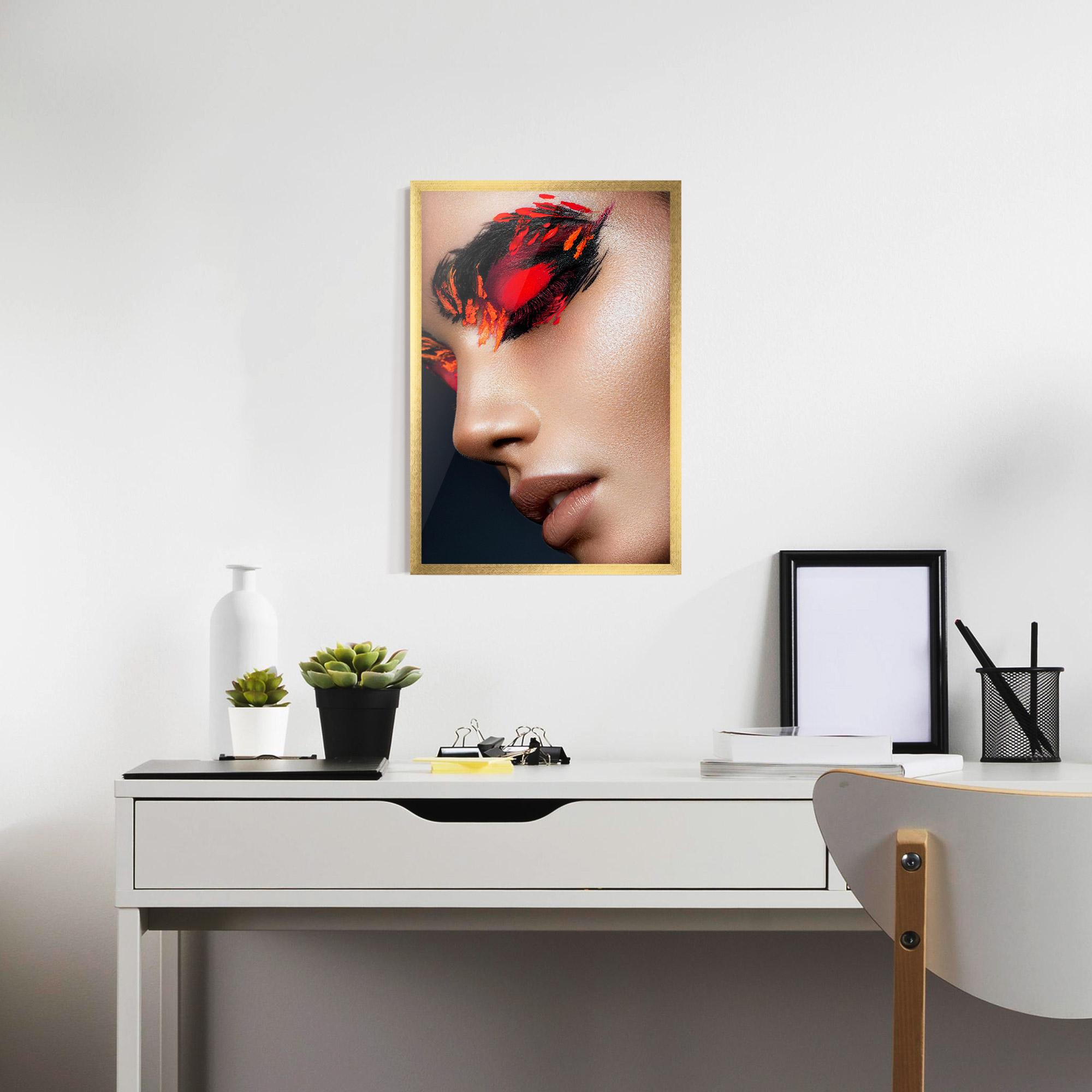 Poster Înrămat Fire Make Up mockup 7