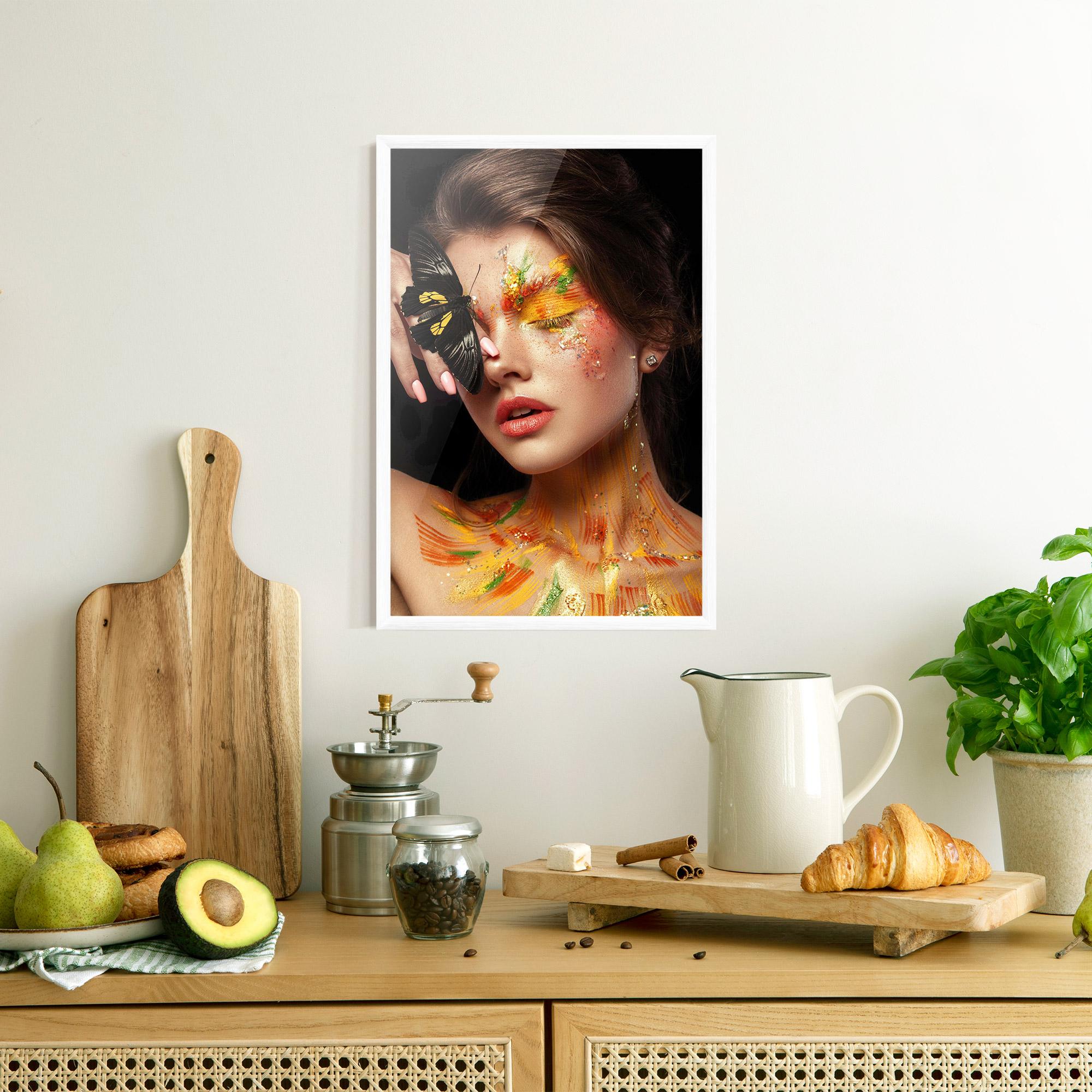 Poster Înrămat Butterflu Makeup mockup 8