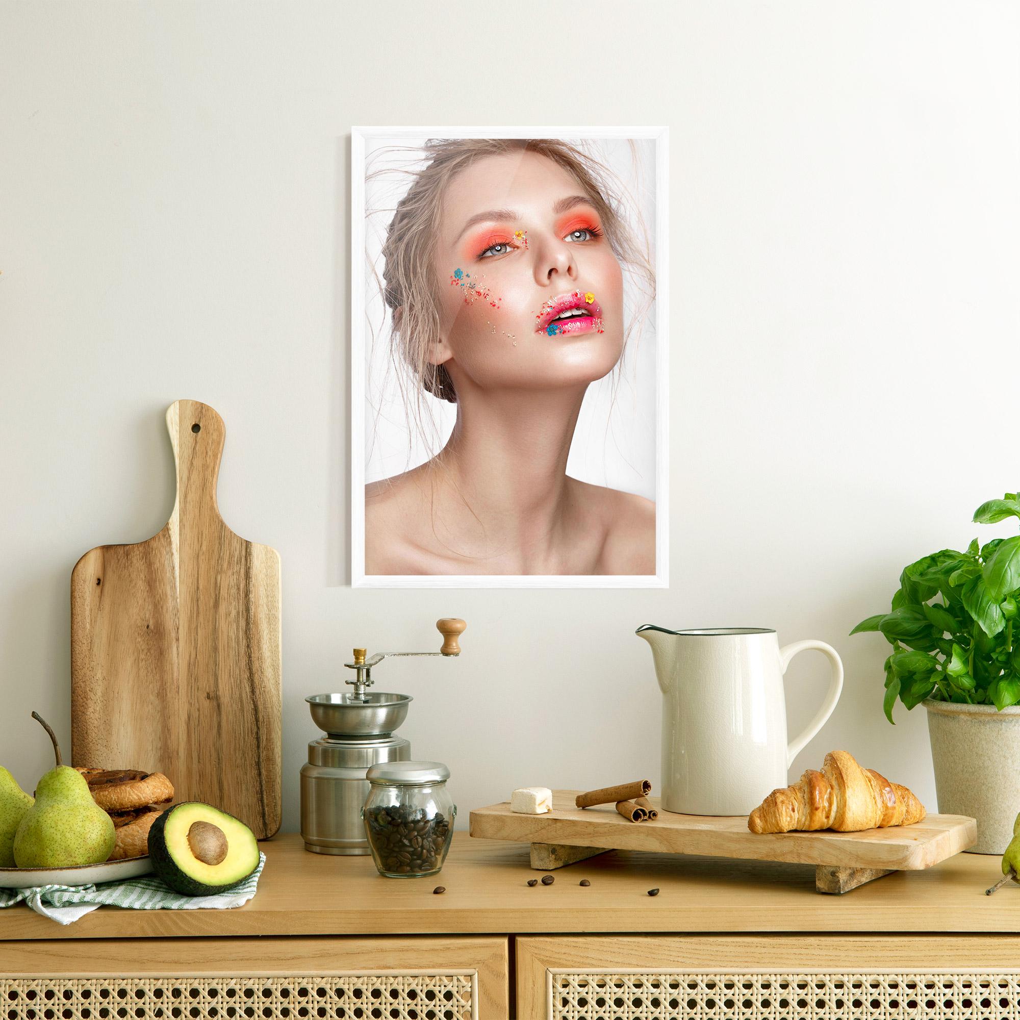 Poster Înrămat Lips Flower mockup 8