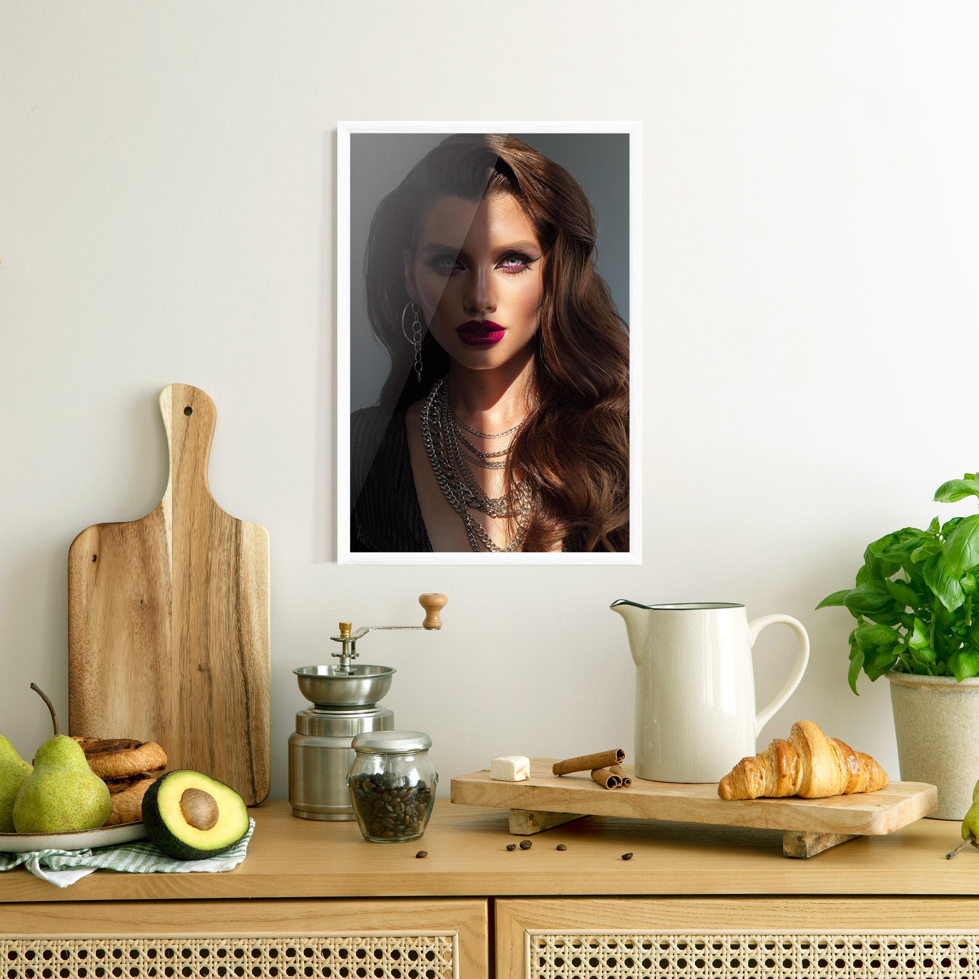 Poster Înrămat Model Makeup mockup 8