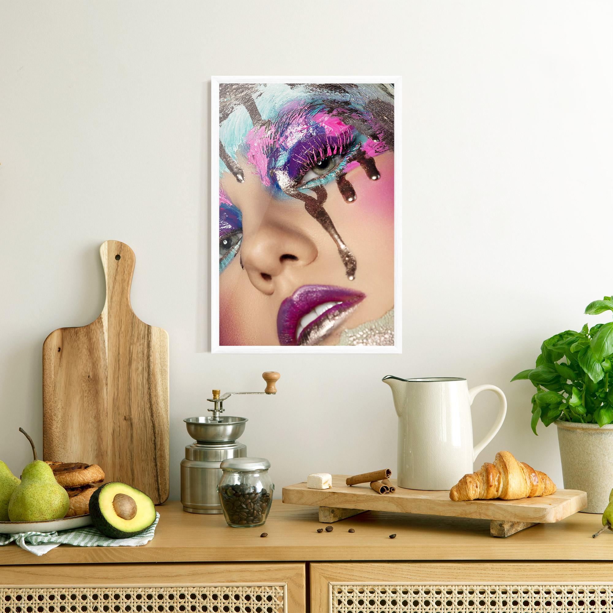 Poster Înrămat Pretty Pink Eyelashes mockup 8