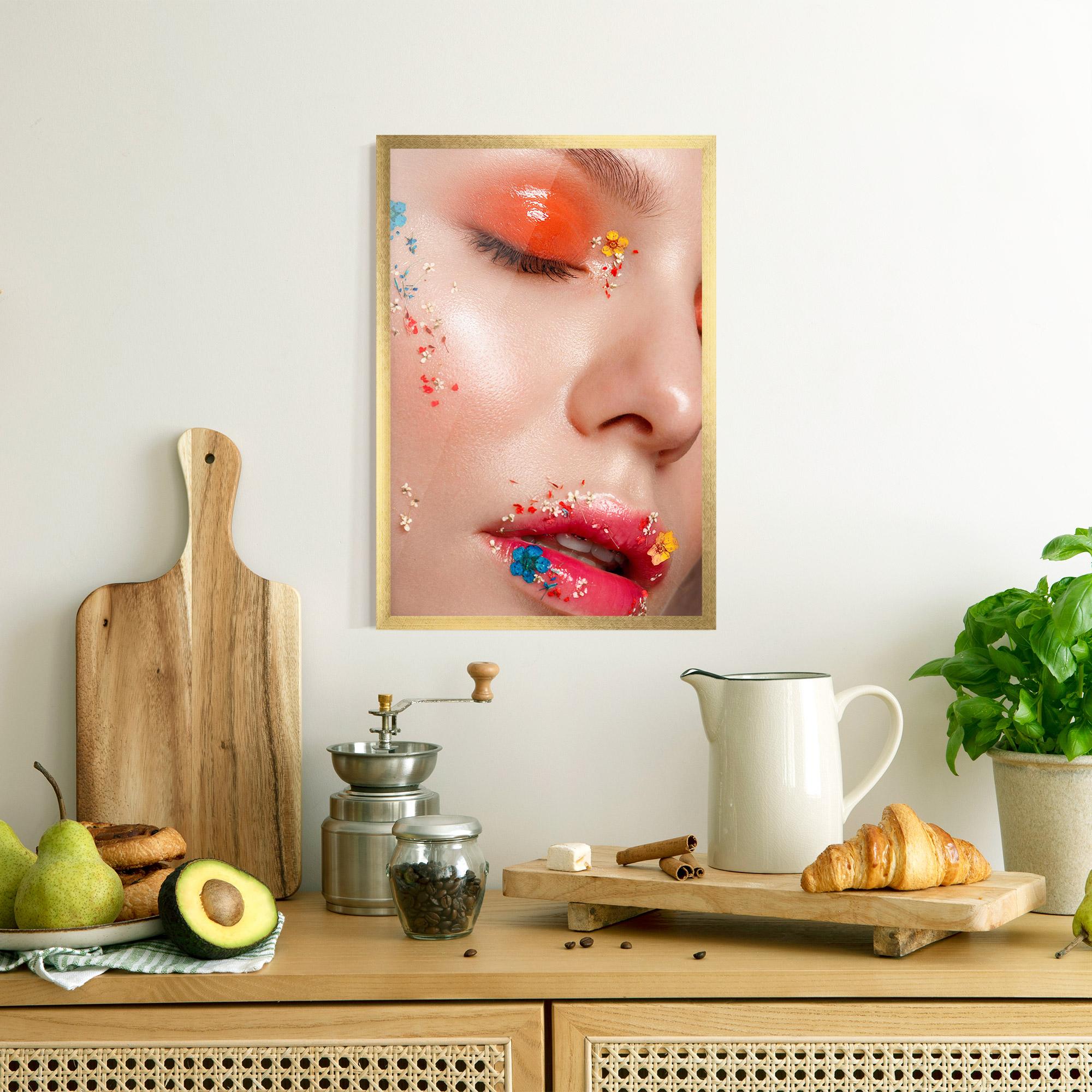 Poster Înrămat Pretty Orange Make Up mockup 8