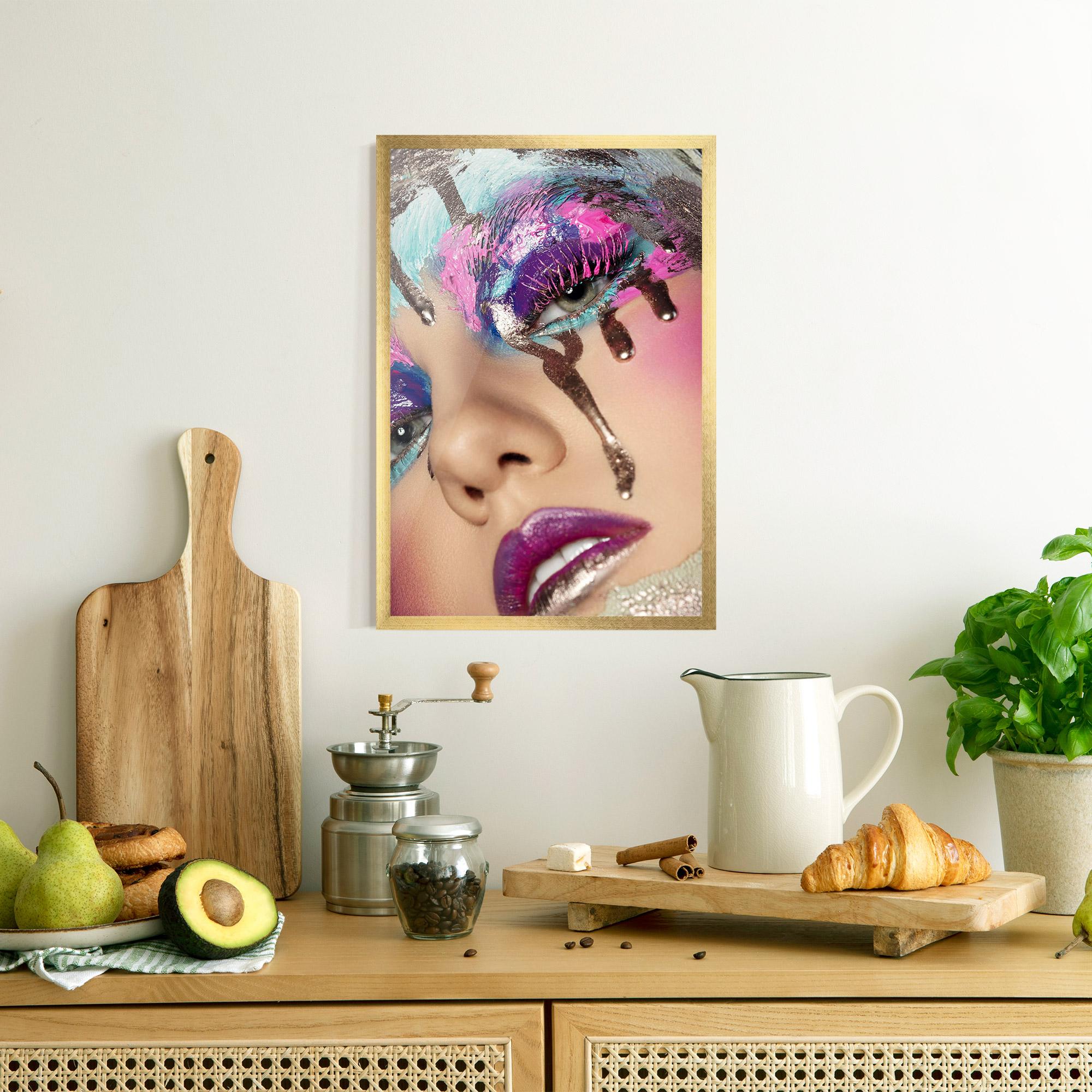 Poster Înrămat Pretty Pink Eyelashes mockup 8