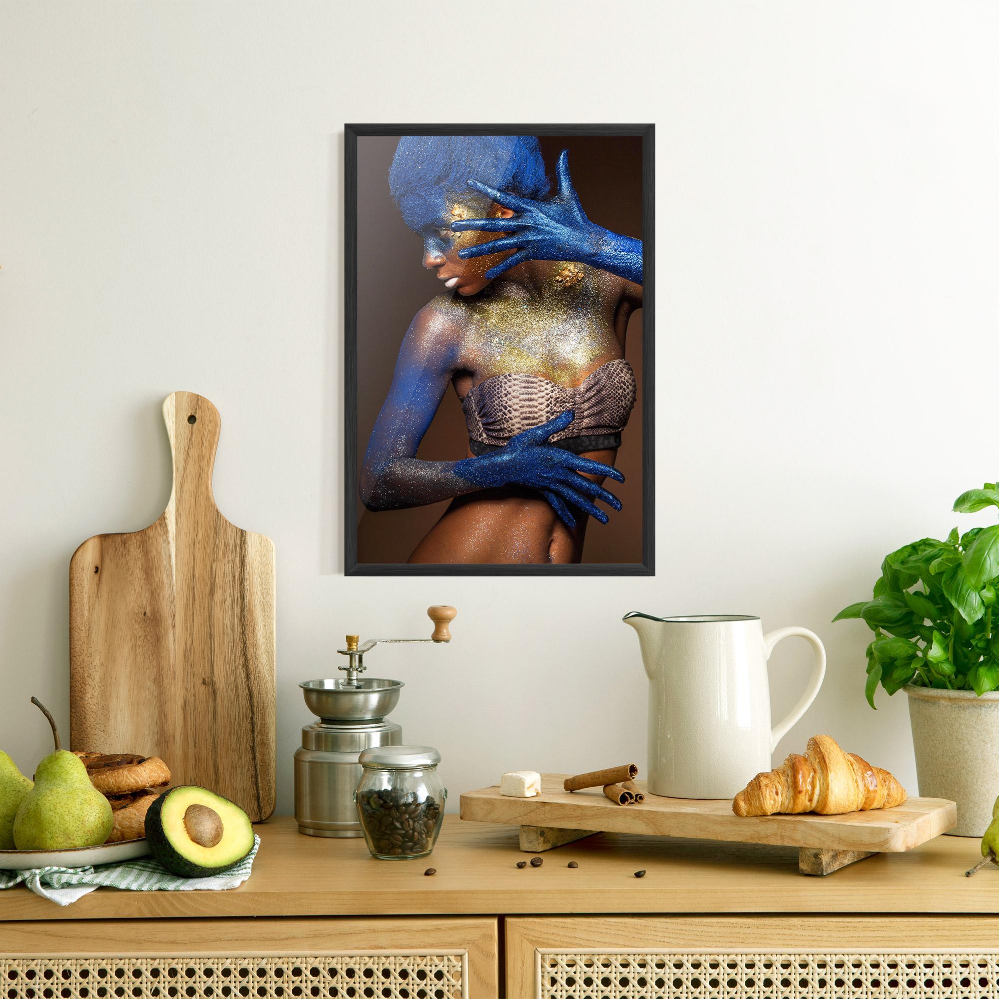 Poster Înrămat Blue Hair Make Up mockup 8