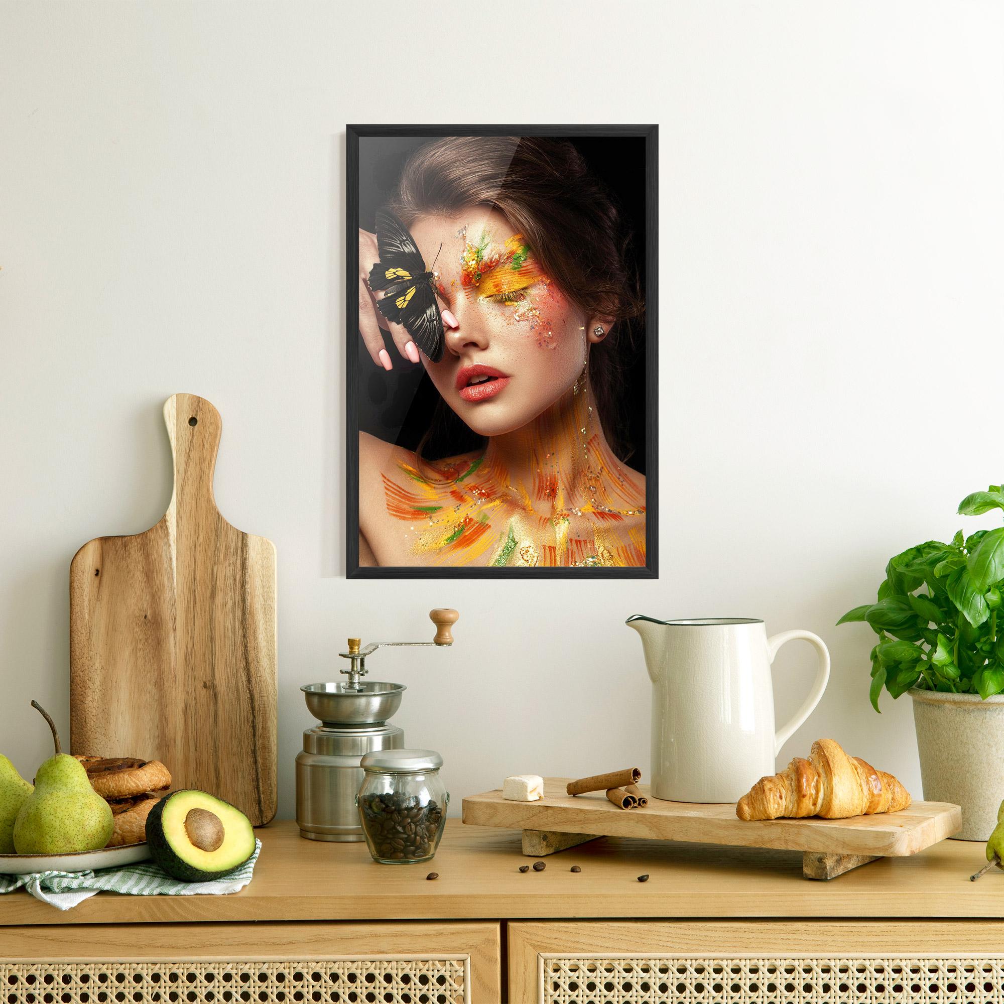 Poster Înrămat Butterflu Makeup mockup 8