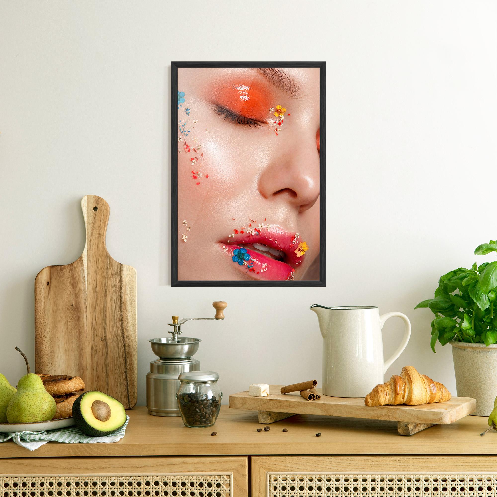 Poster Înrămat Pretty Orange Make Up mockup 8
