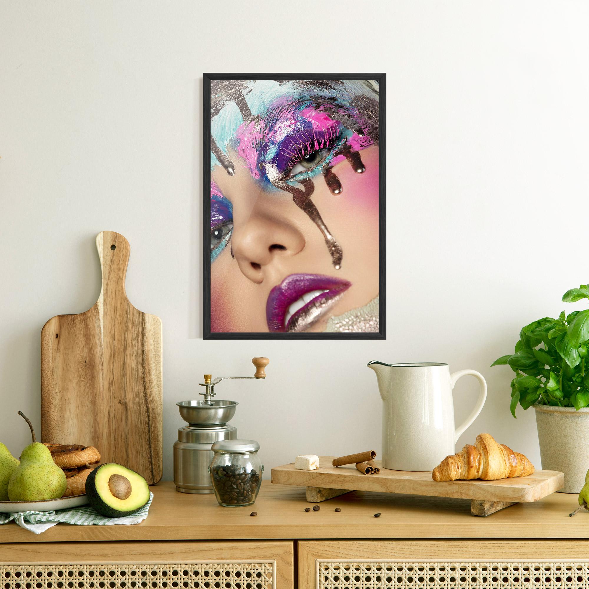 Poster Înrămat Pretty Pink Eyelashes mockup 8