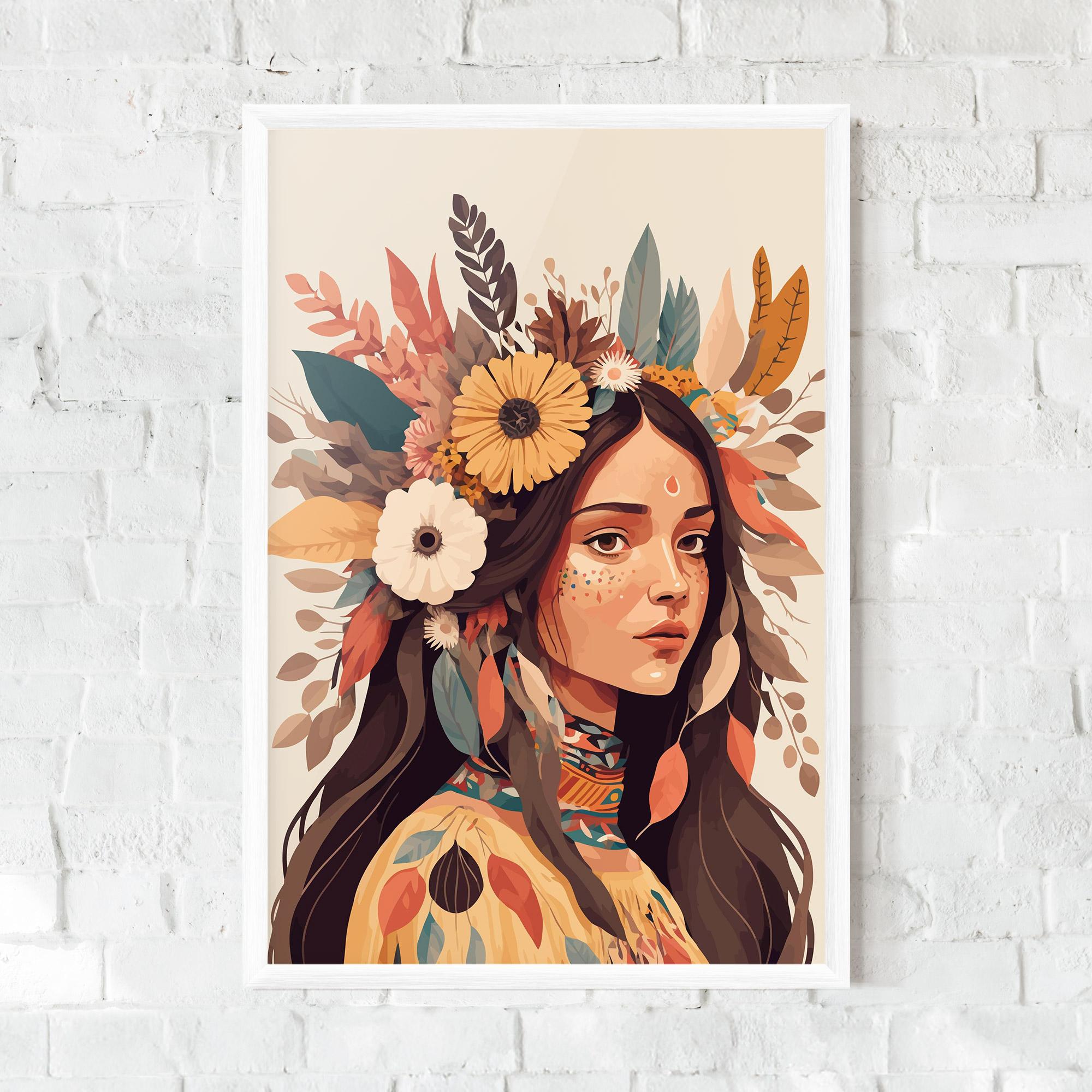 Poster Înrămat Boho Girl mockup 0