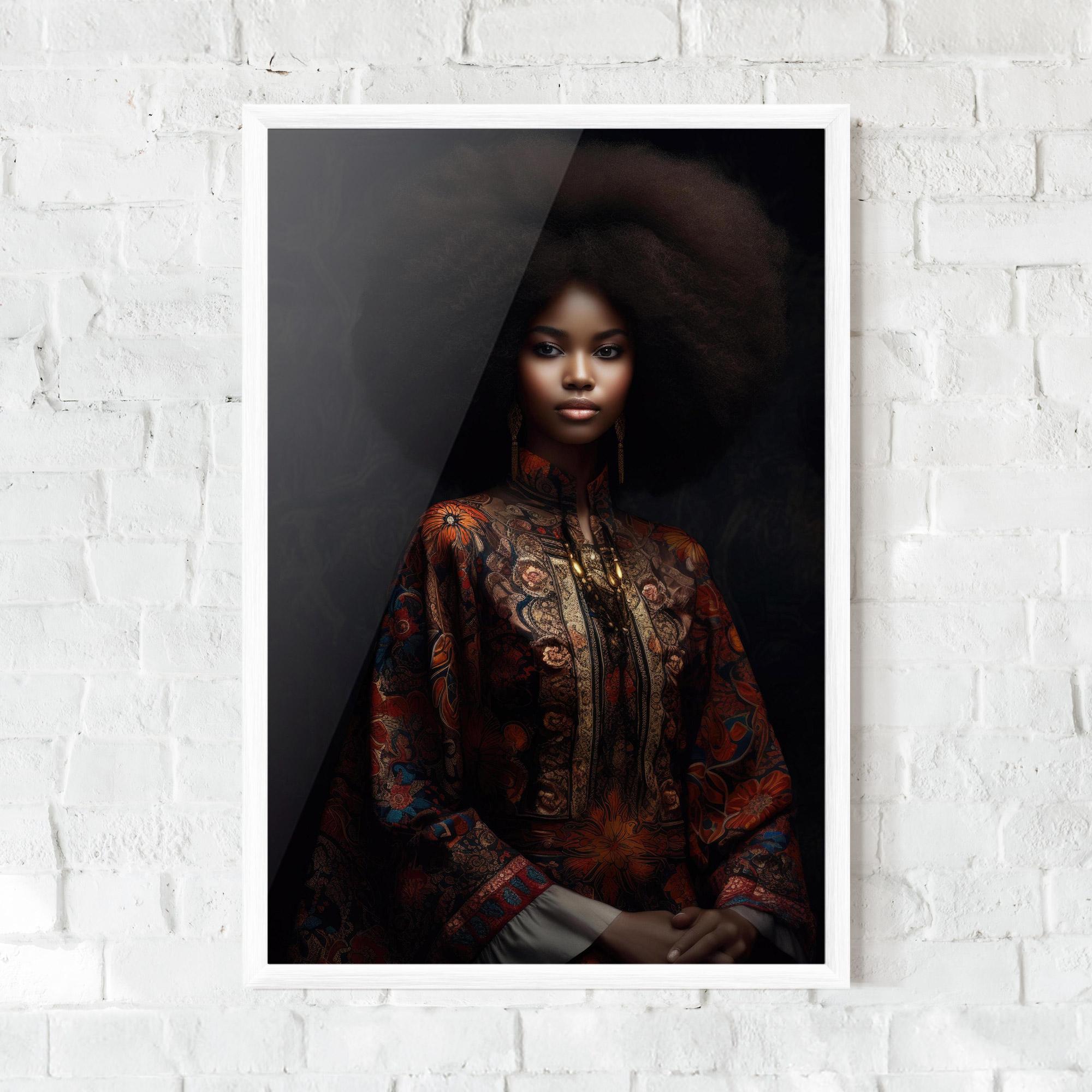 Poster Înrămat Large Afro Head mockup 0