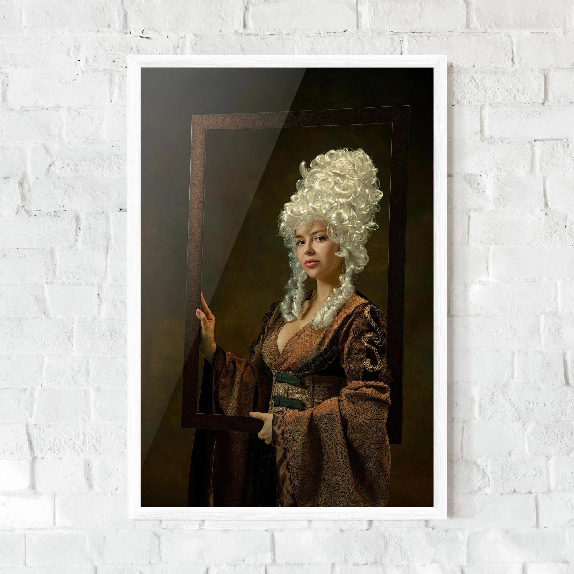 Poster Înrămat Medieval Young Woman mockup 0