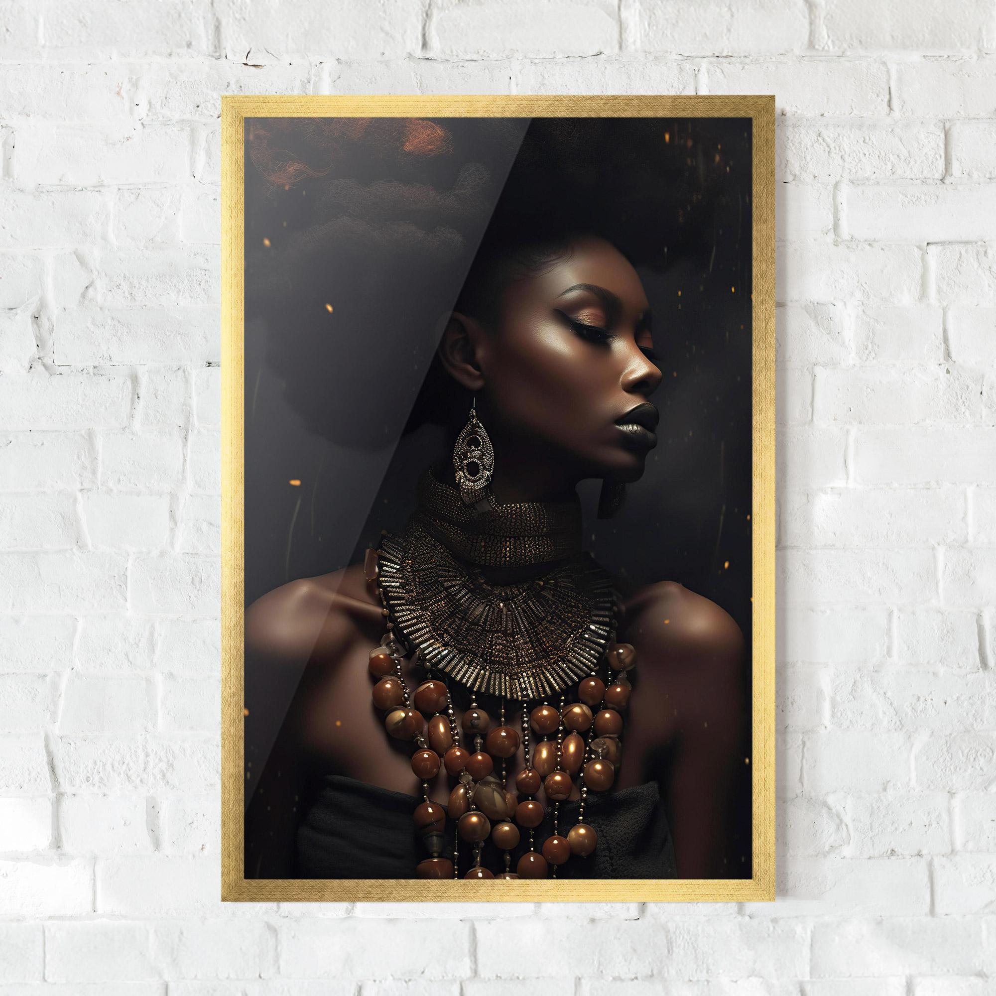 Poster Înrămat African Orange Necklace mockup 0