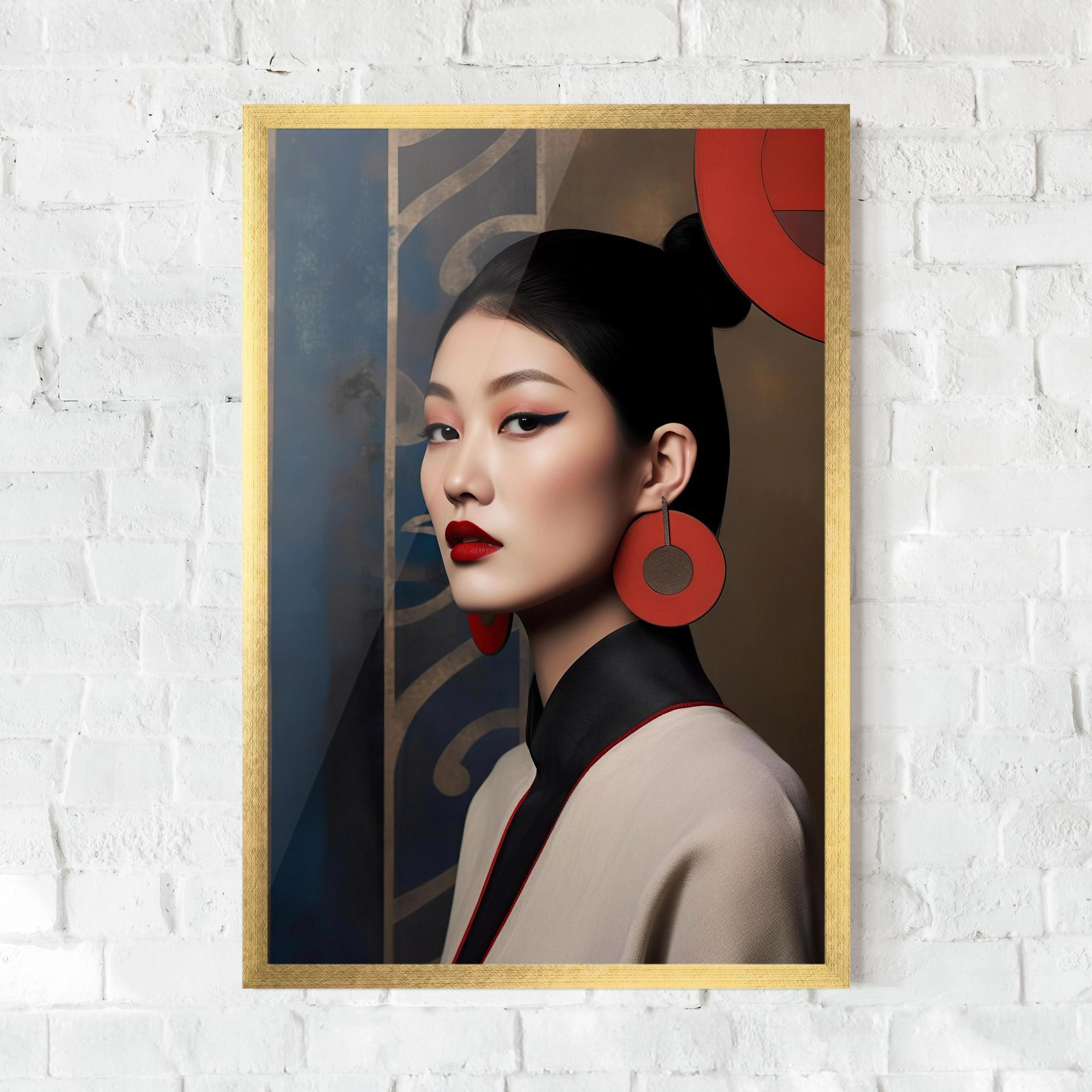Poster Înrămat Asian Big Earrings mockup 0