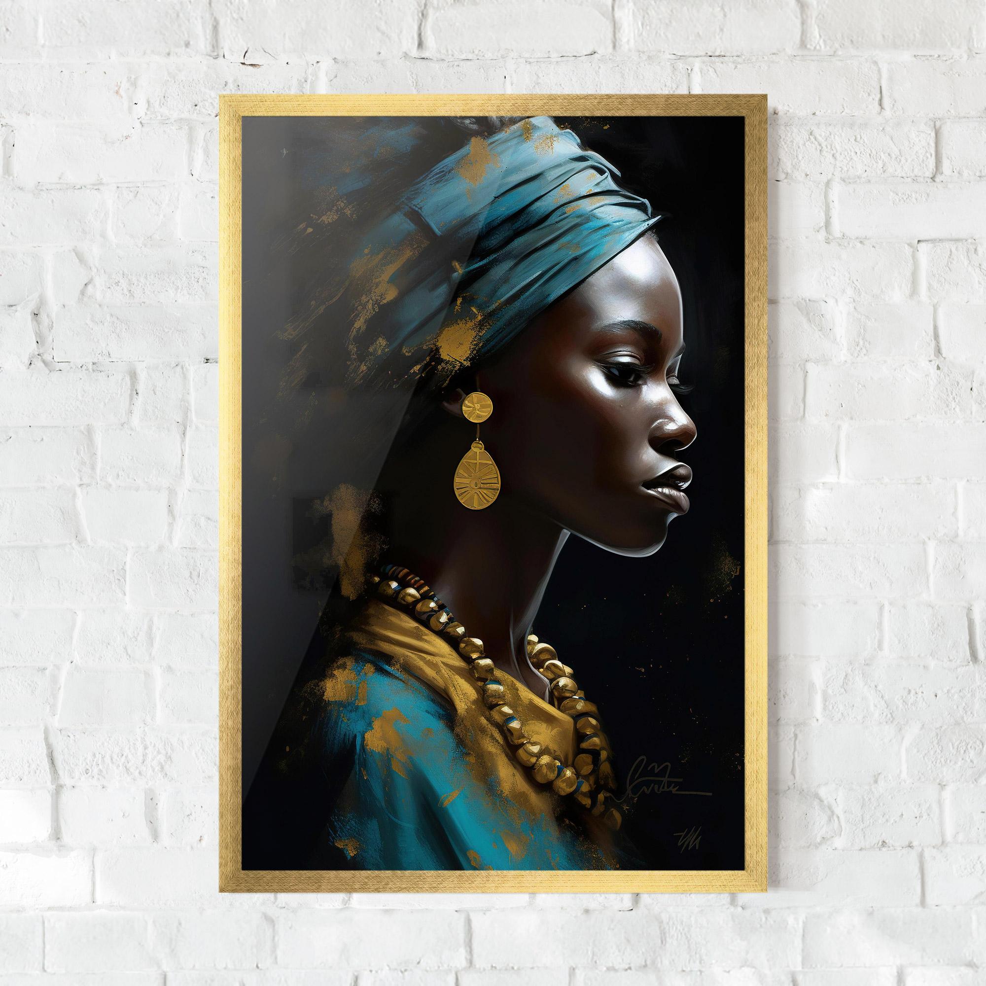 Poster Înrămat Blue Turban mockup 0